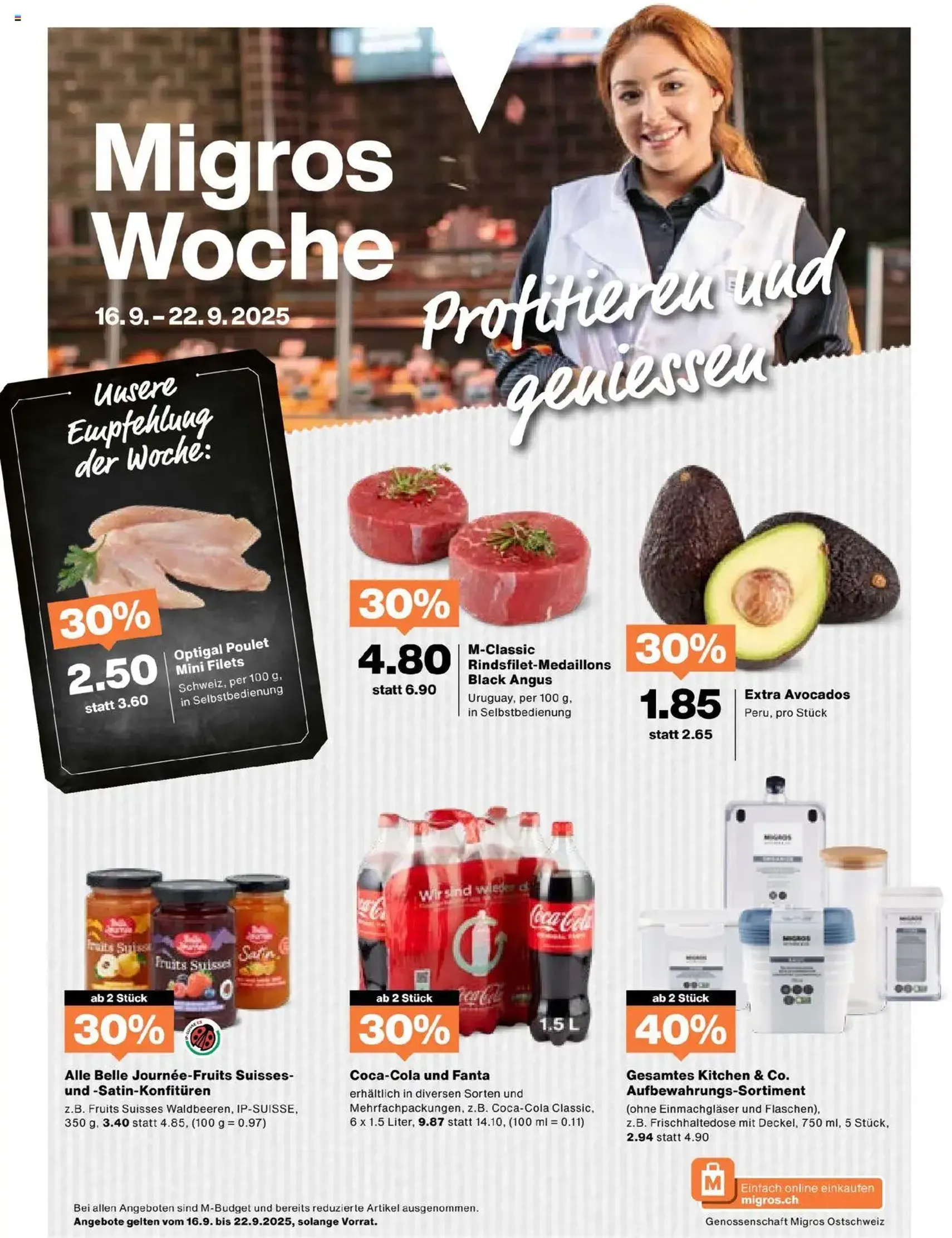 Migros Aktionen - Gültiger Prospekt ab 16.09.2025, Seite 1 von insgesamt 24 Migros Aktionen - Gültiger Prospekt ab 16.09.2025, Seite 1 von insgesamt 24