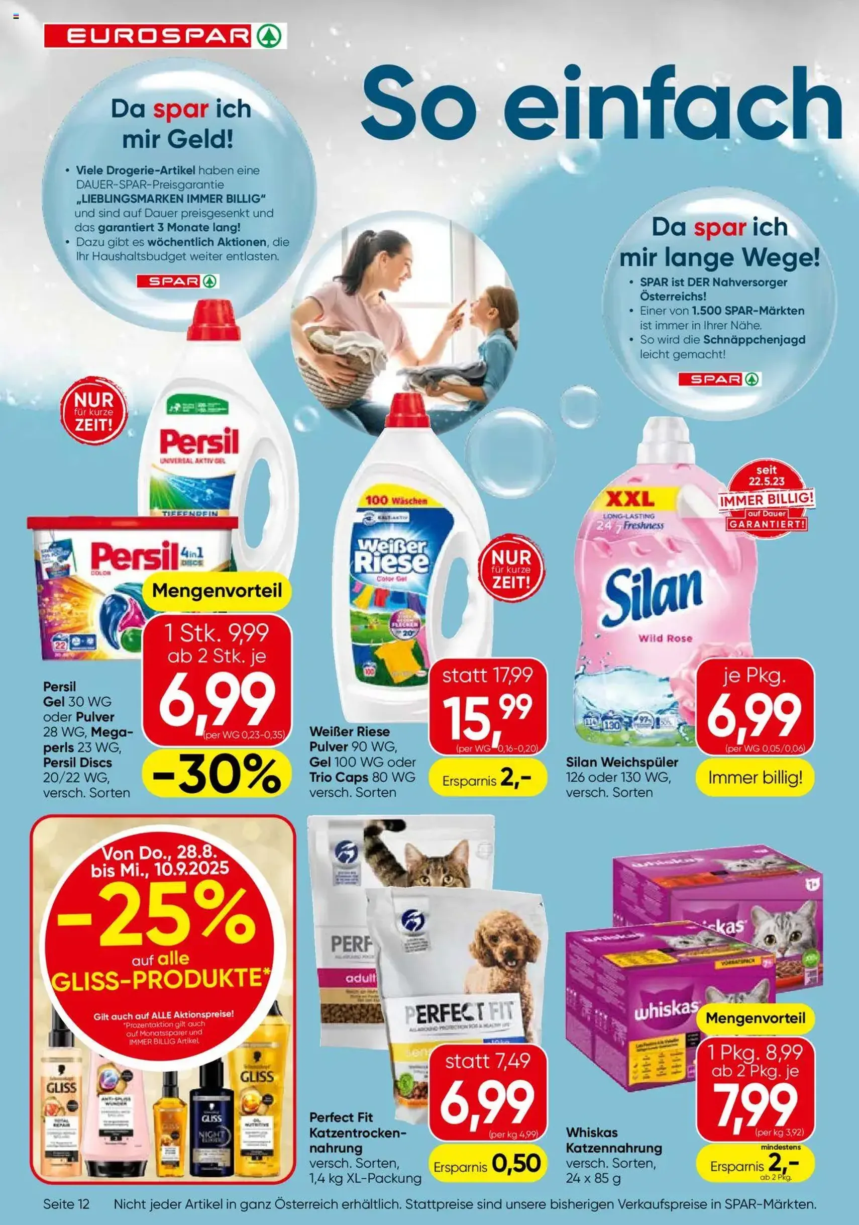 Eurospar Flugblatt - Gültiger Prospekt ab 28.08.2025, Seite 12 von insgesamt 16 Eurospar Flugblatt - Gültiger Prospekt ab 28.08.2025, Seite 12 von insgesamt 16