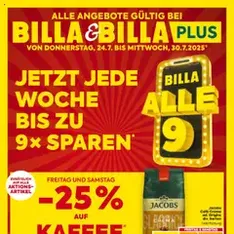 Billa Flugblatt - Prospekt Vorschau gültig ab 24.07.2025