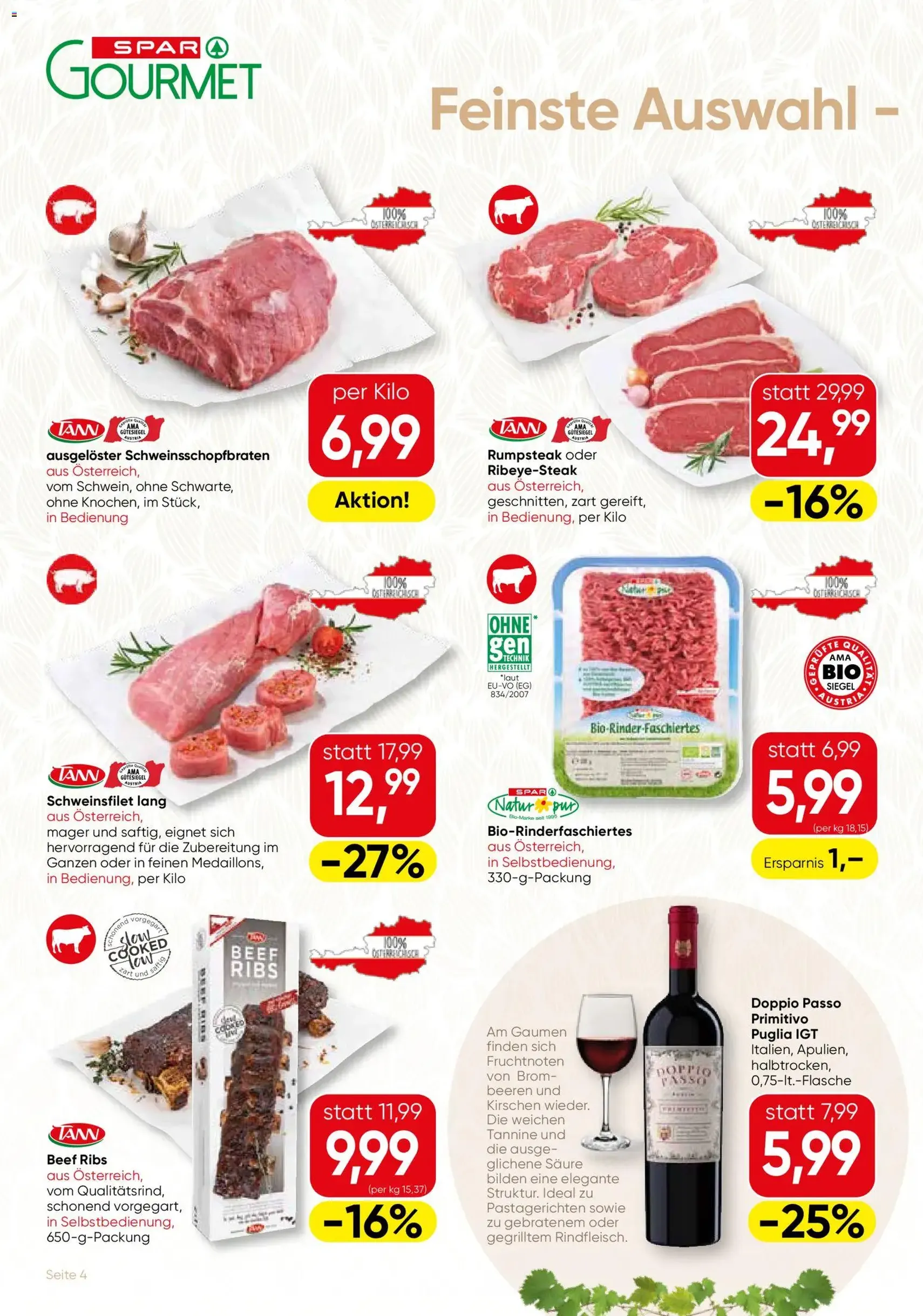SPAR Gourmet Flugblatt - Gültiger Prospekt ab 01.07.2026, Seite 4 von insgesamt 12
