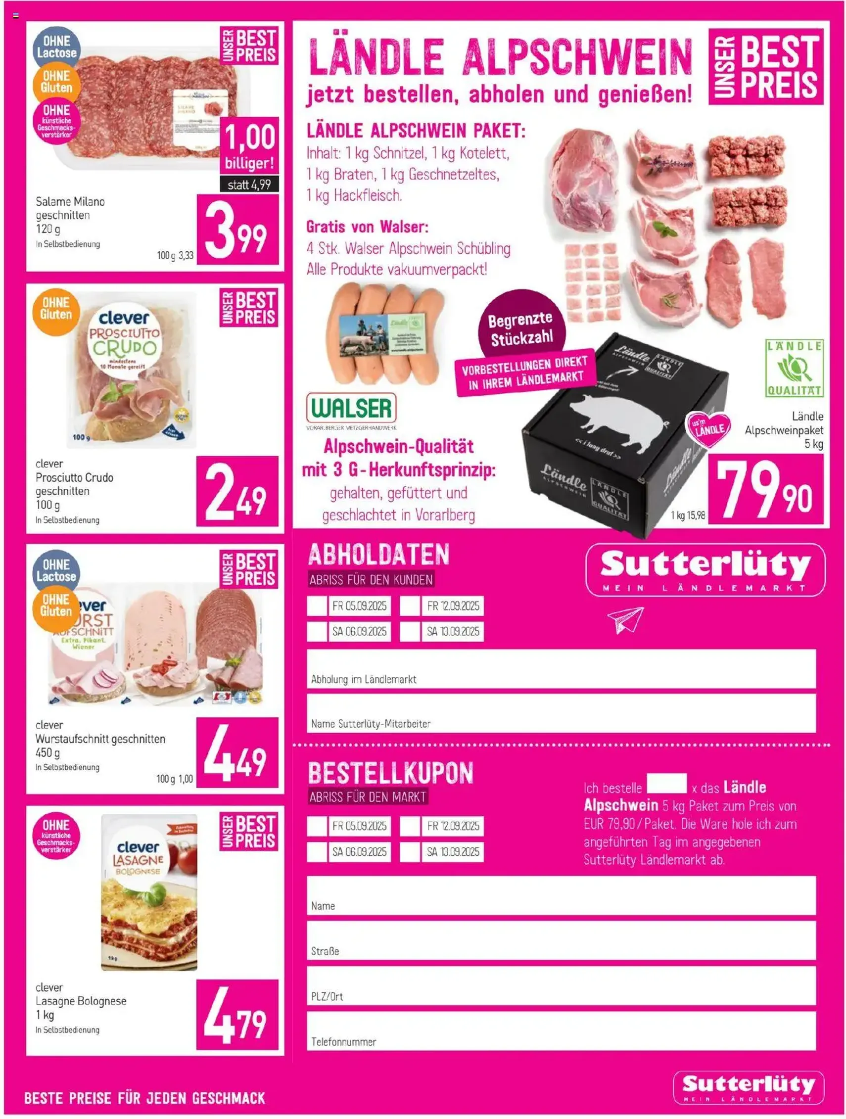 Sutterlüty Flugblatt - Gültiger Prospekt ab 28.08.2025, Seite 3 von insgesamt 24
