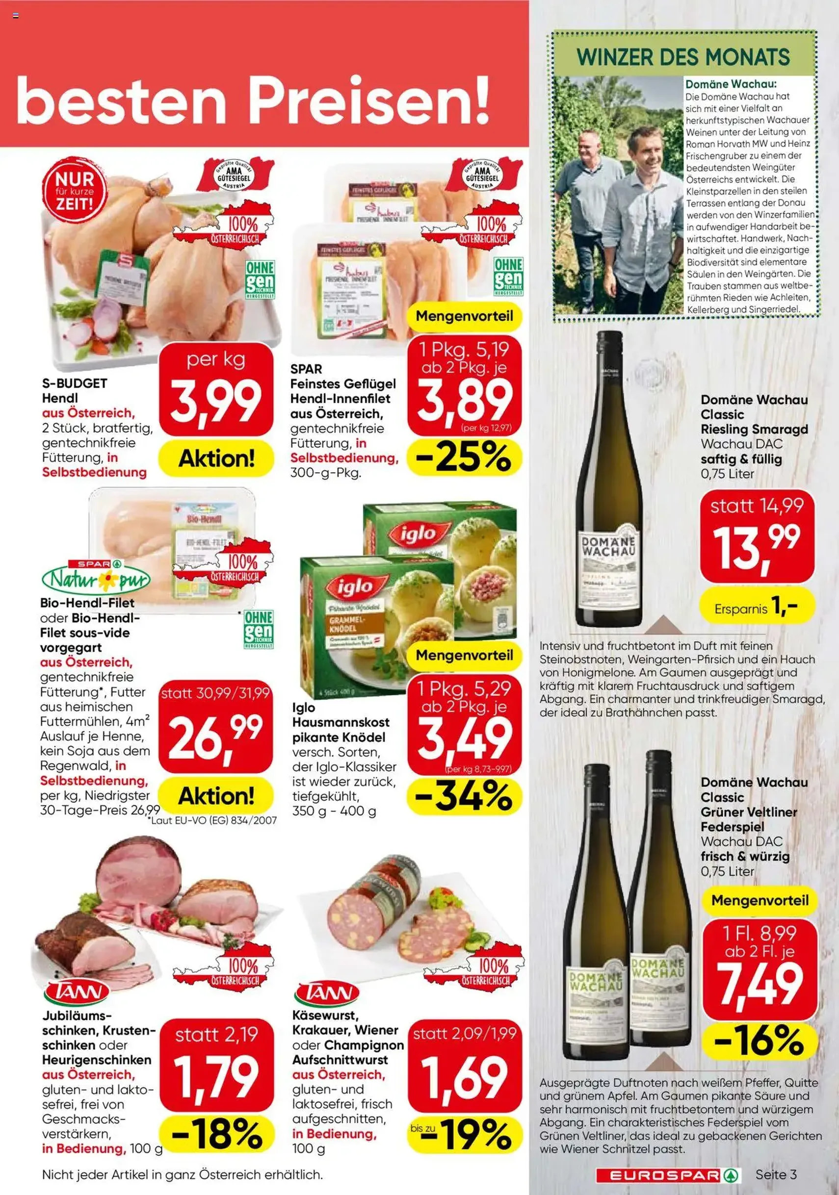 Eurospar Flugblatt - Gültiger Prospekt ab 25.09.2025, Seite 3 von insgesamt 16