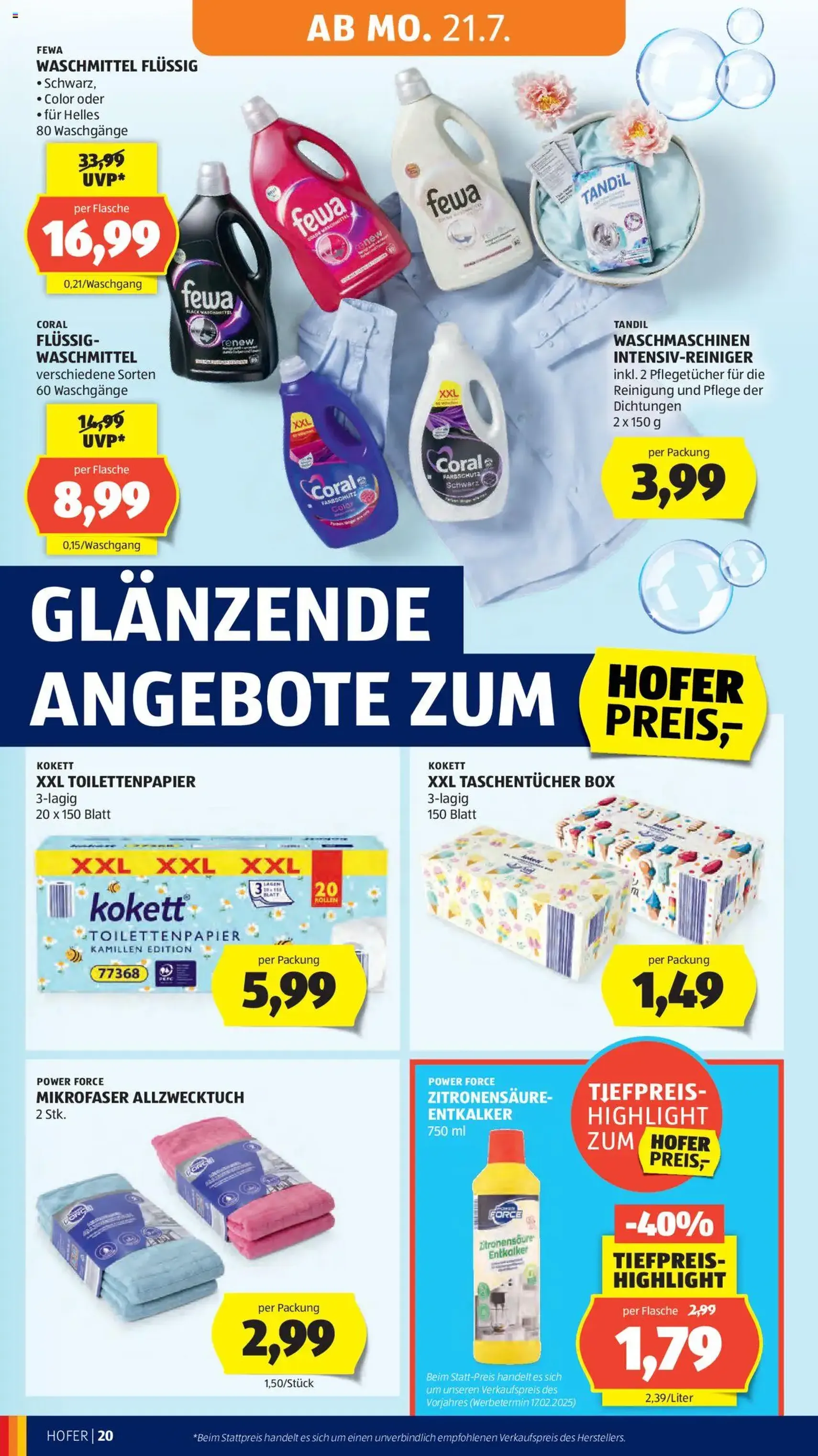Hofer Flugblatt - Gültiger Prospekt ab 18.07.2025, Seite 24 von insgesamt 41 Hofer Flugblatt - Gültiger Prospekt ab 18.07.2025, Seite 24 von insgesamt 41