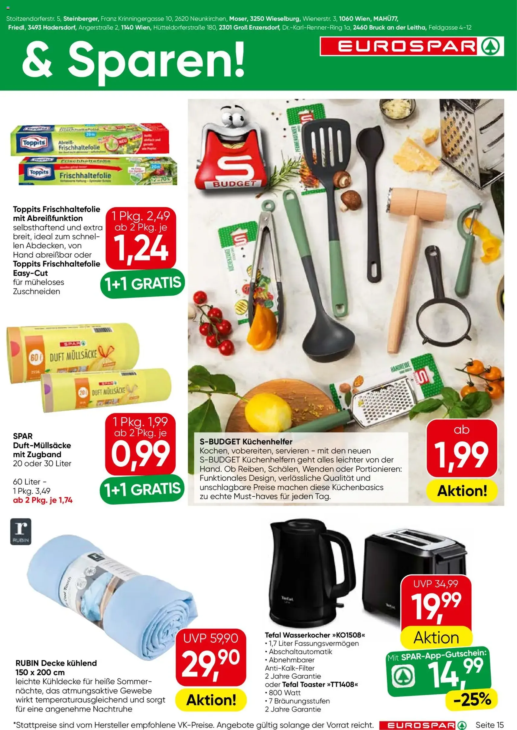 Eurospar Flugblatt - Gültiger Prospekt ab 30.07.2026, Seite 15 von insgesamt 16
