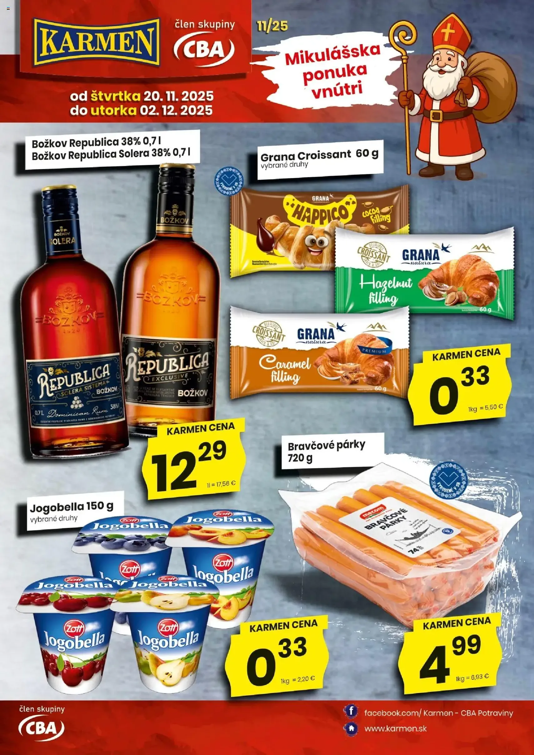 KARMEN CBA leták - platný leták od 20.11.2025 strana 1 z 16