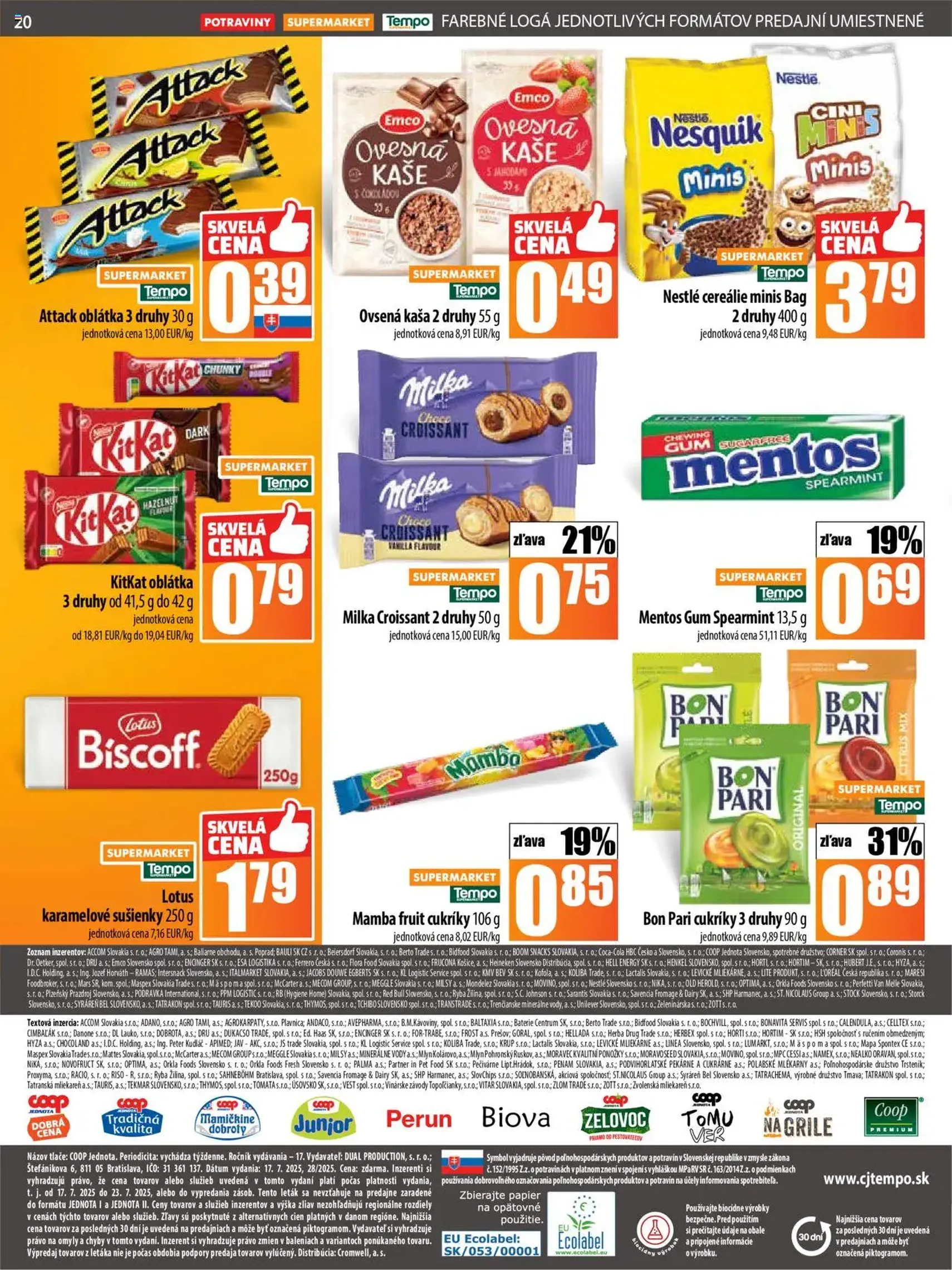 COOP Jednota leták - platný leták od 17.07.2025 strana 20 z 28 COOP Jednota leták - platný leták od 17.07.2025 strana 20 z 28