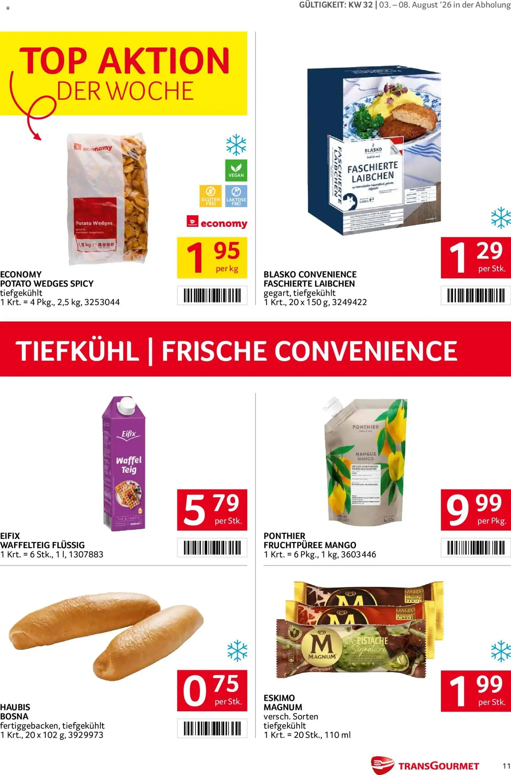 Transgourmet Flugblatt - Gültiger Prospekt ab 03.08.2026, Seite 11 von insgesamt 32