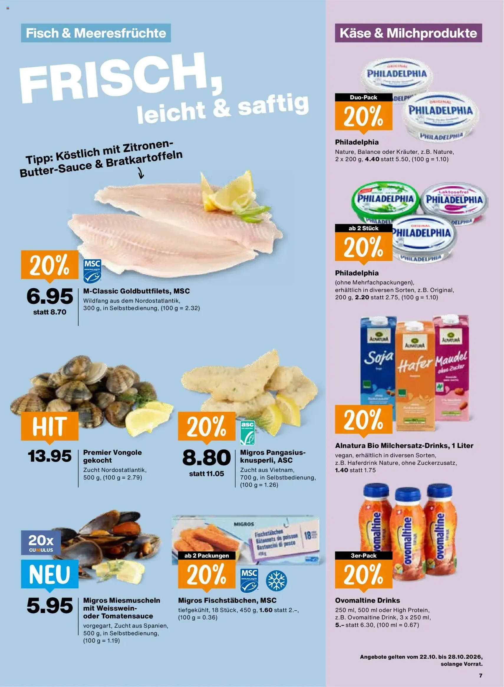 Migros aktionen - Gültiger Prospekt ab 22.10.2026, Seite 7 von insgesamt 24