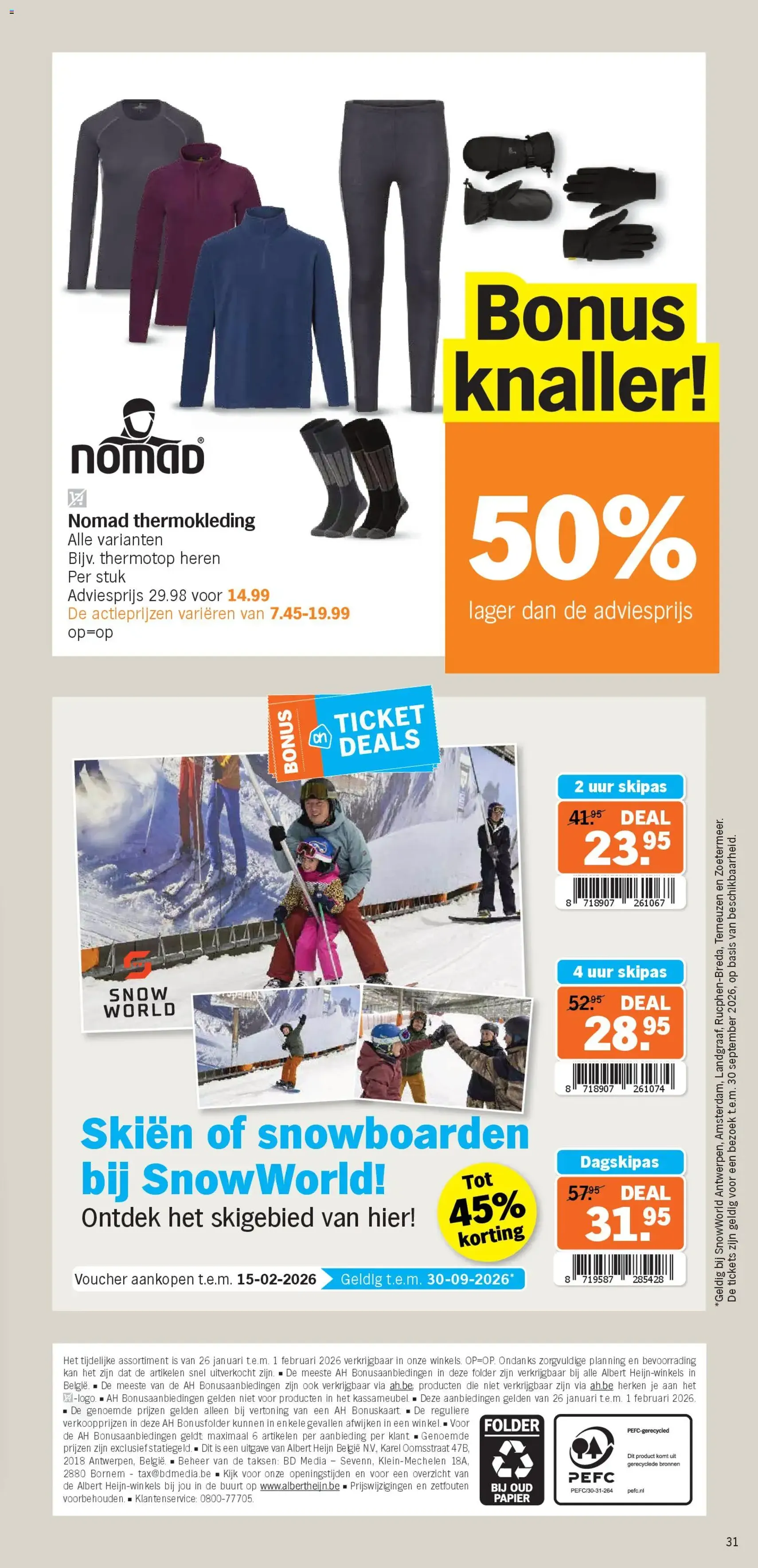 Albert Heijn folder week / de la semaine 5 - geldige folder vanaf 26/01/2026 pagina 31 van 32