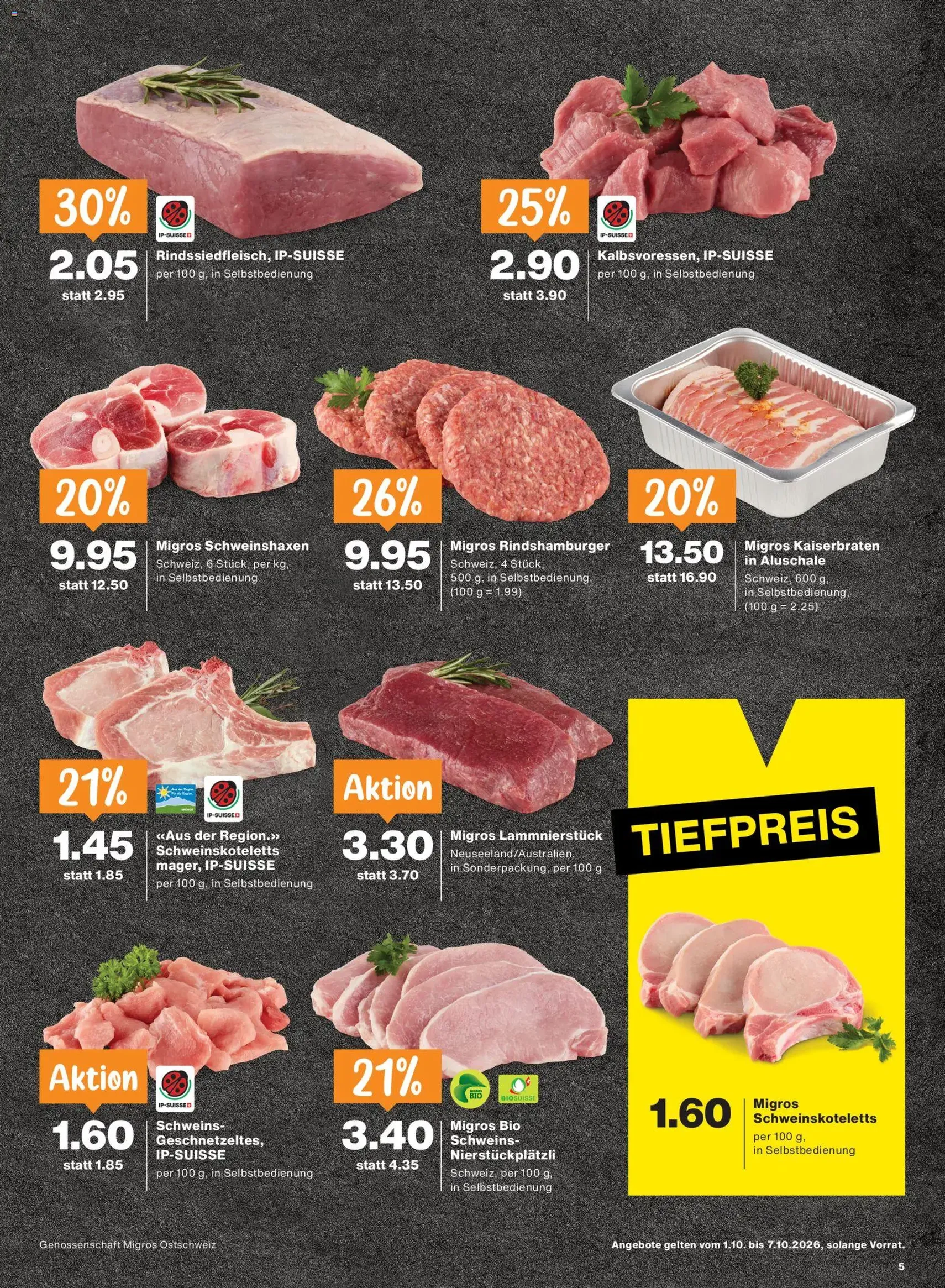 Migros aktionen - Gültiger Prospekt ab 01.10.2026, Seite 5 von insgesamt 24