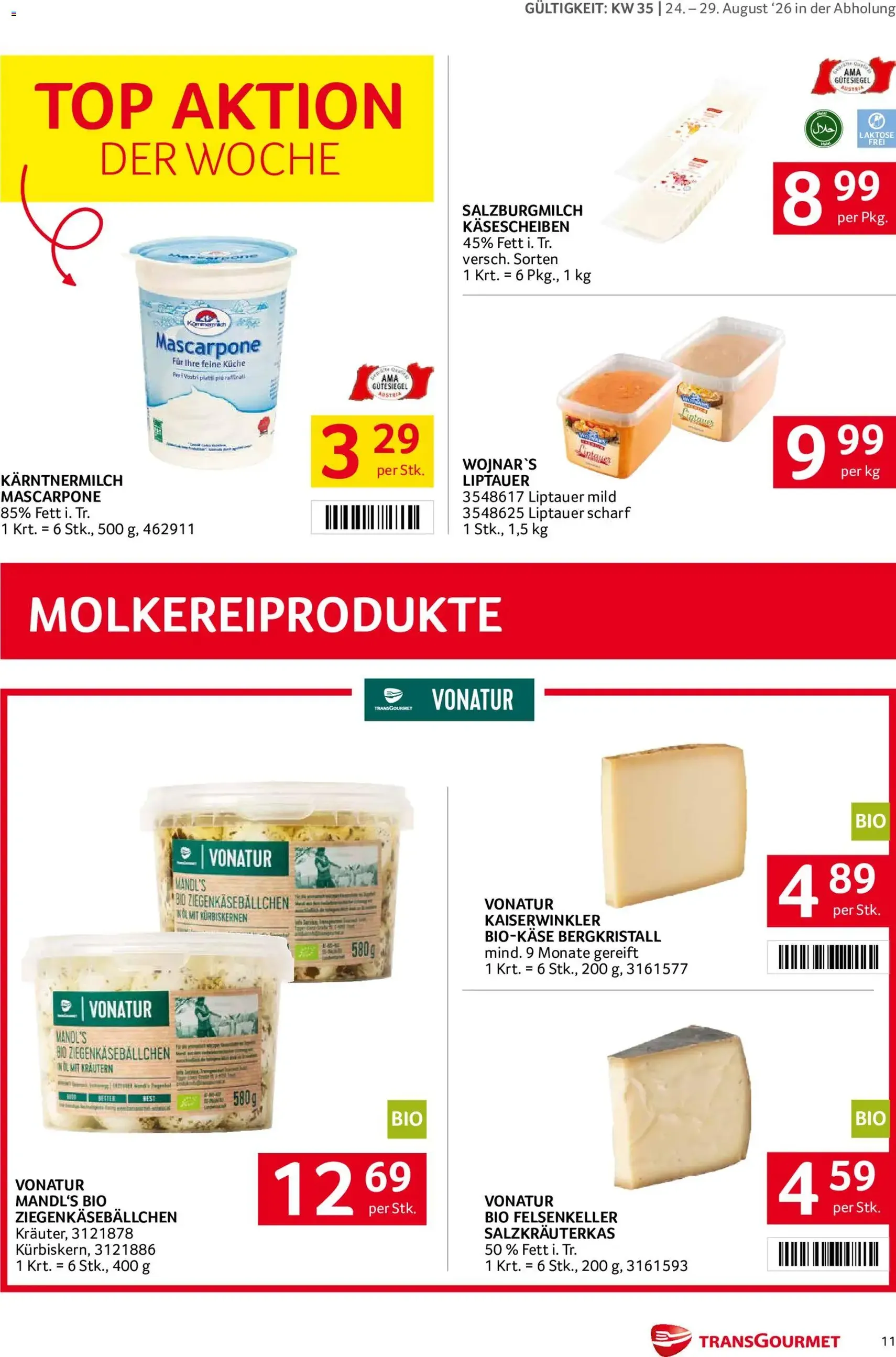 Transgourmet Flugblatt - Gültiger Prospekt ab 24.08.2026, Seite 11 von insgesamt 28