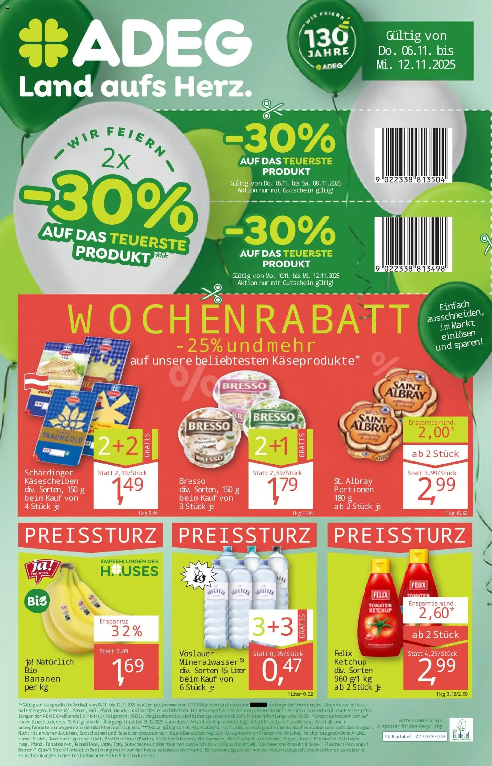 ADEG Flugblatt - Gültiger Prospekt ab 06.11.2025, Seite 1 von insgesamt 12