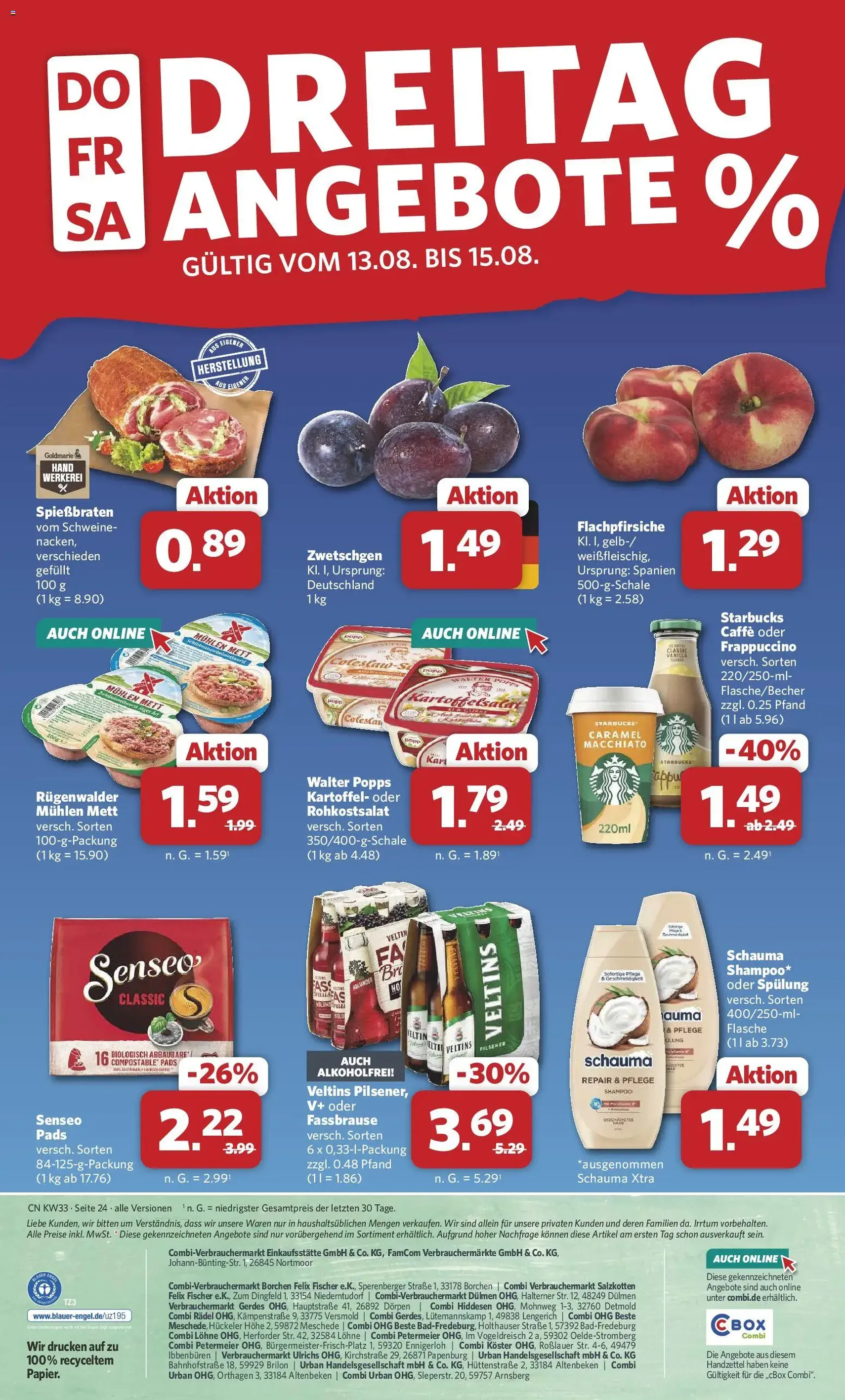 Combi Prospekt - Gültiger Prospekt ab 10.08.2026, Seite 30 von insgesamt 38