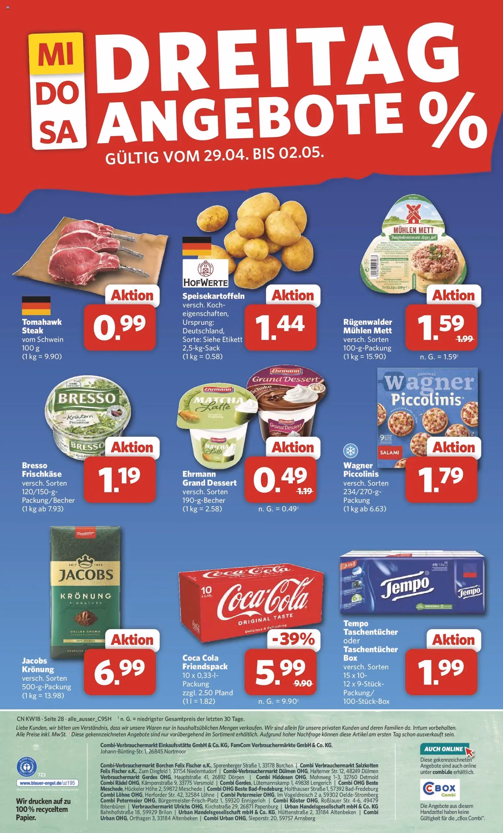 Combi Prospekt - Gültiger Prospekt ab 27.04.2026, Seite 29 von insgesamt 37