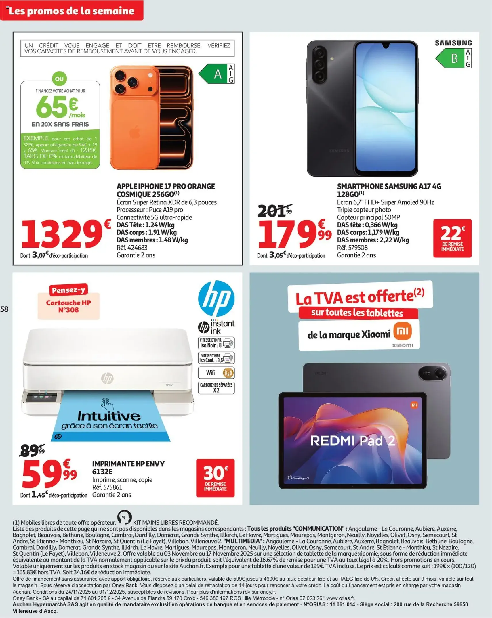 Auchan prospectus - brochure valable à partir du 04/11/2025, page 58 sur 62