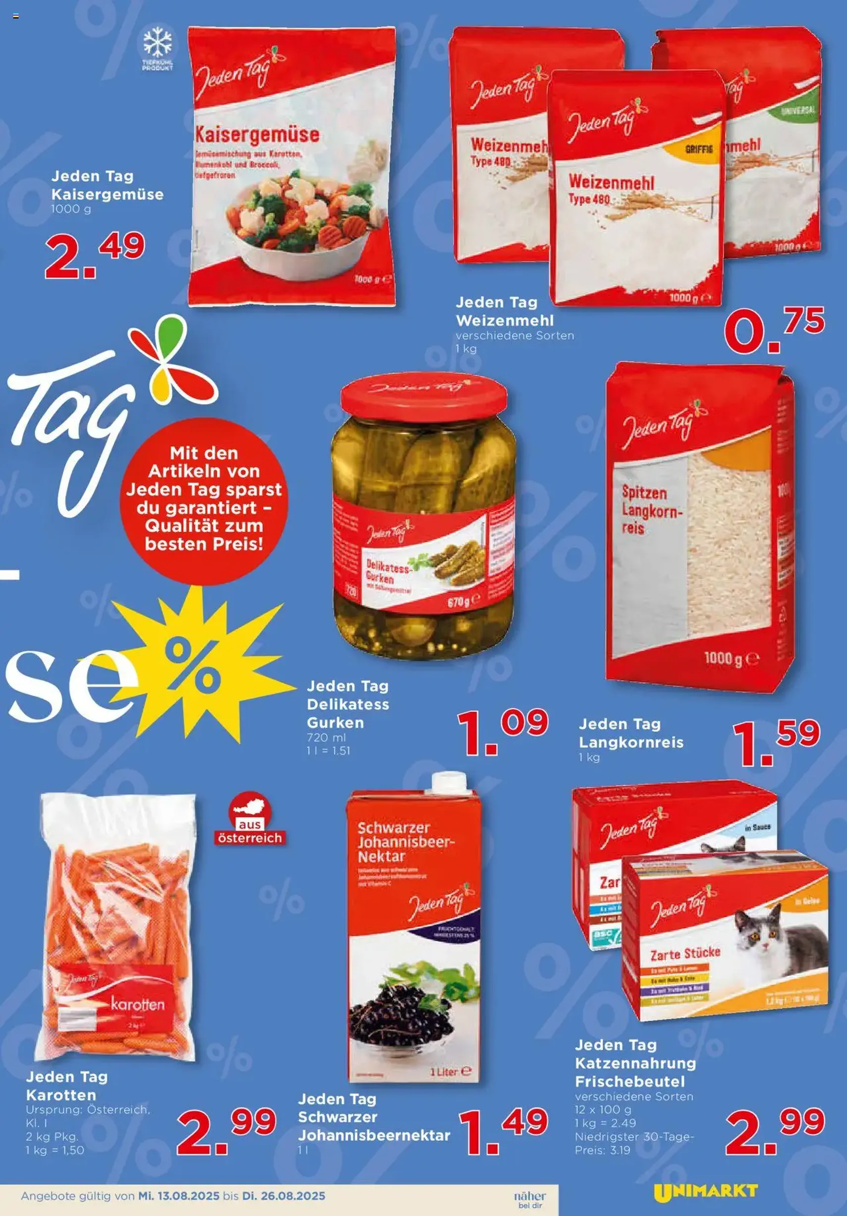 Unimarkt Nord - Gültiger Prospekt ab 13.08.2025, Seite 15 von insgesamt 16