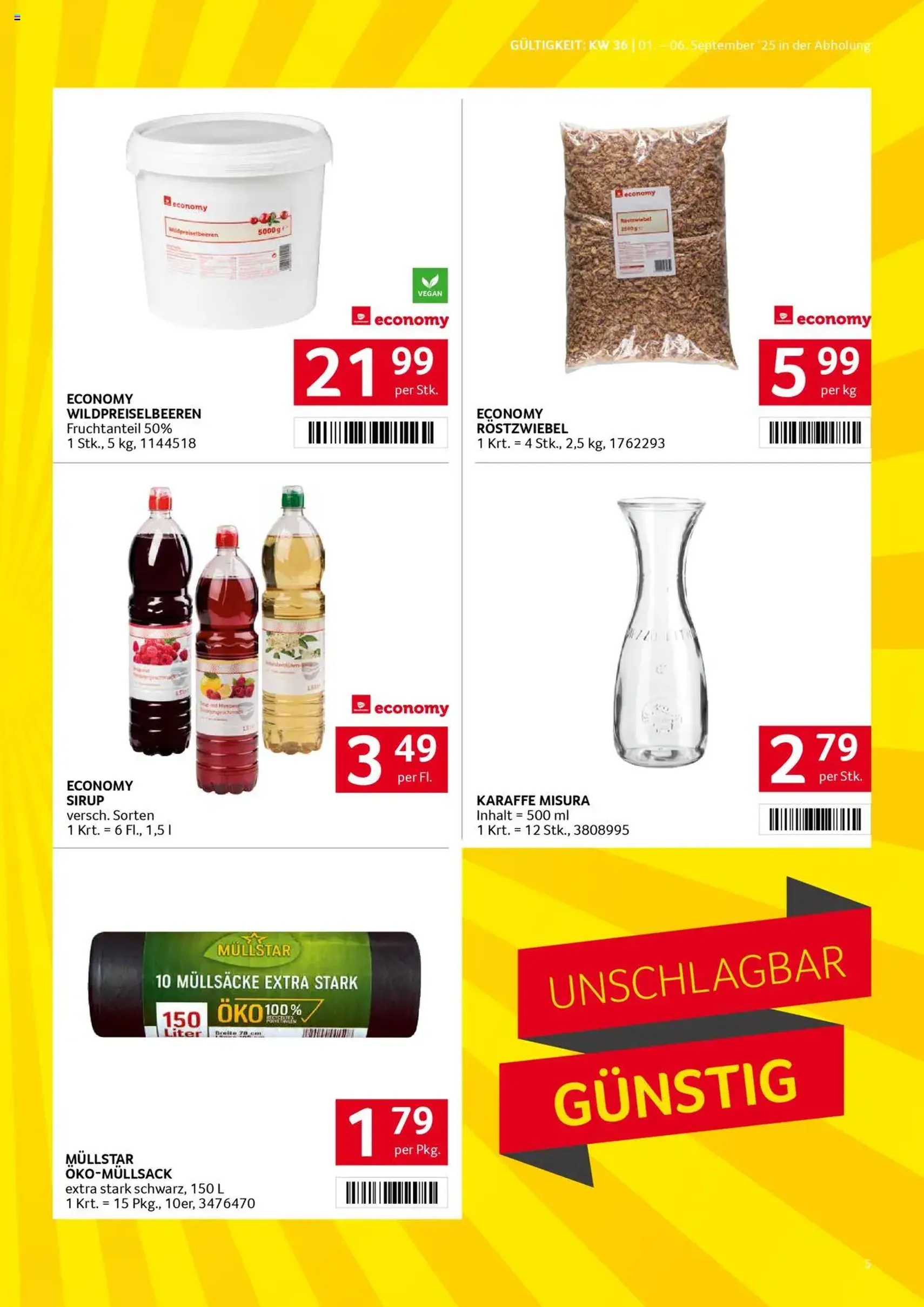 Transgourmet Flugblatt - Gültiger Prospekt ab 31.08.2025, Seite 5 von insgesamt 32 Transgourmet Flugblatt - Gültiger Prospekt ab 31.08.2025, Seite 5 von insgesamt 32