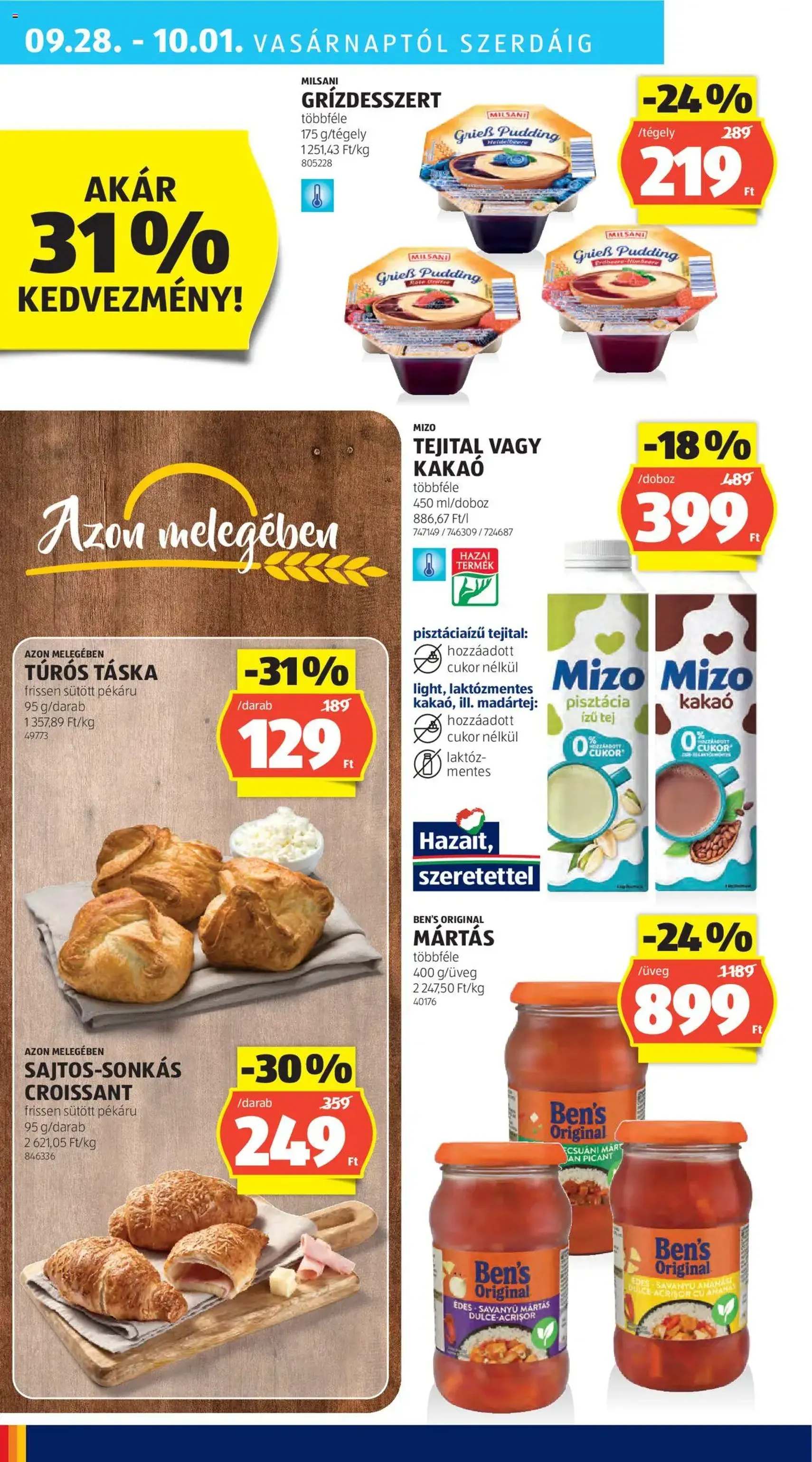 Aldi Akciós újság - 2025.09.25. érvényes szórólap 28 oldal 51 oldalból Aldi Akciós újság - 2025.09.25. érvényes szórólap 28 oldal 51 oldalból