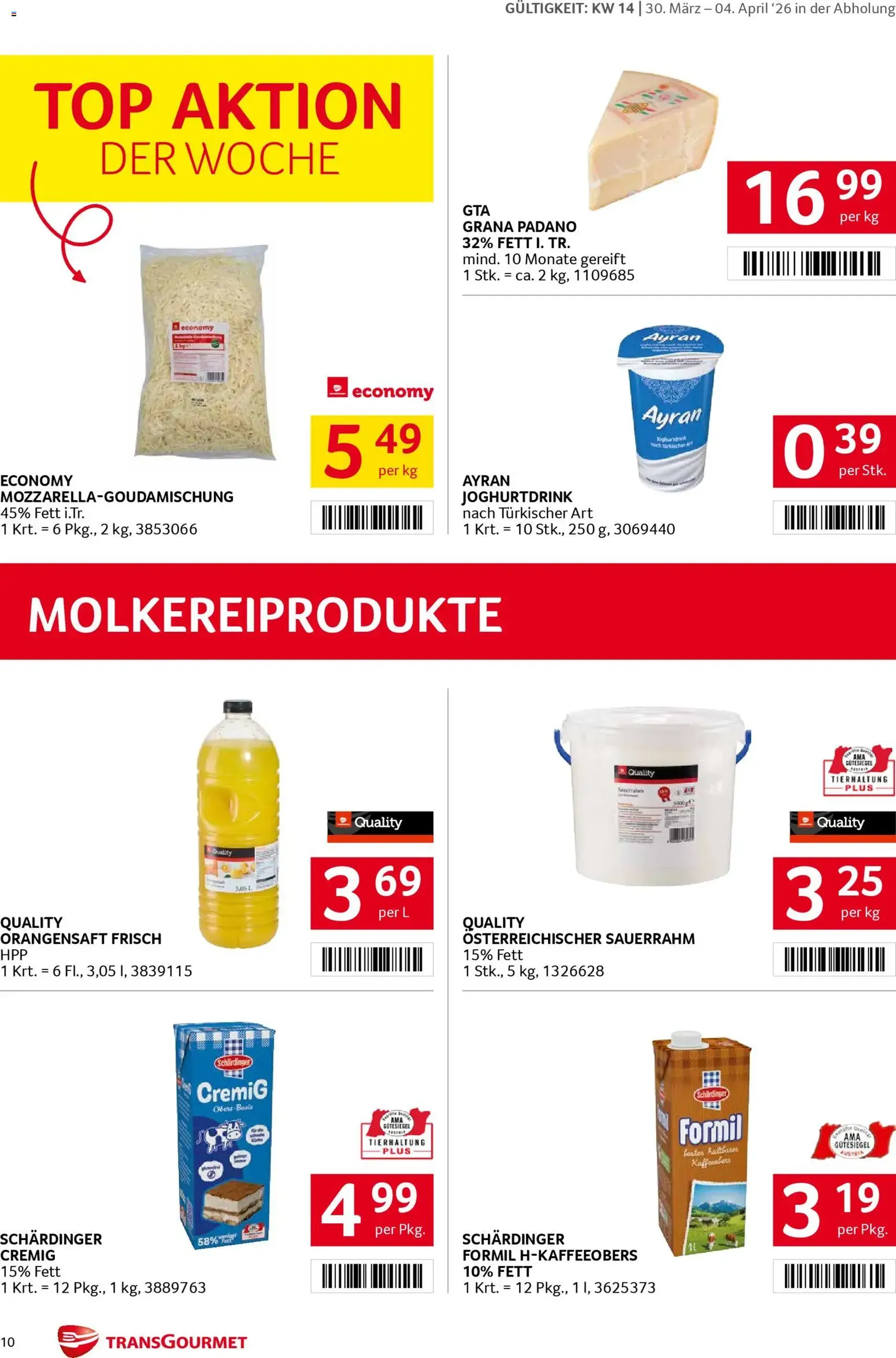 Transgourmet Flugblatt - Gültiger Prospekt ab 30.03.2026, Seite 10 von insgesamt 31