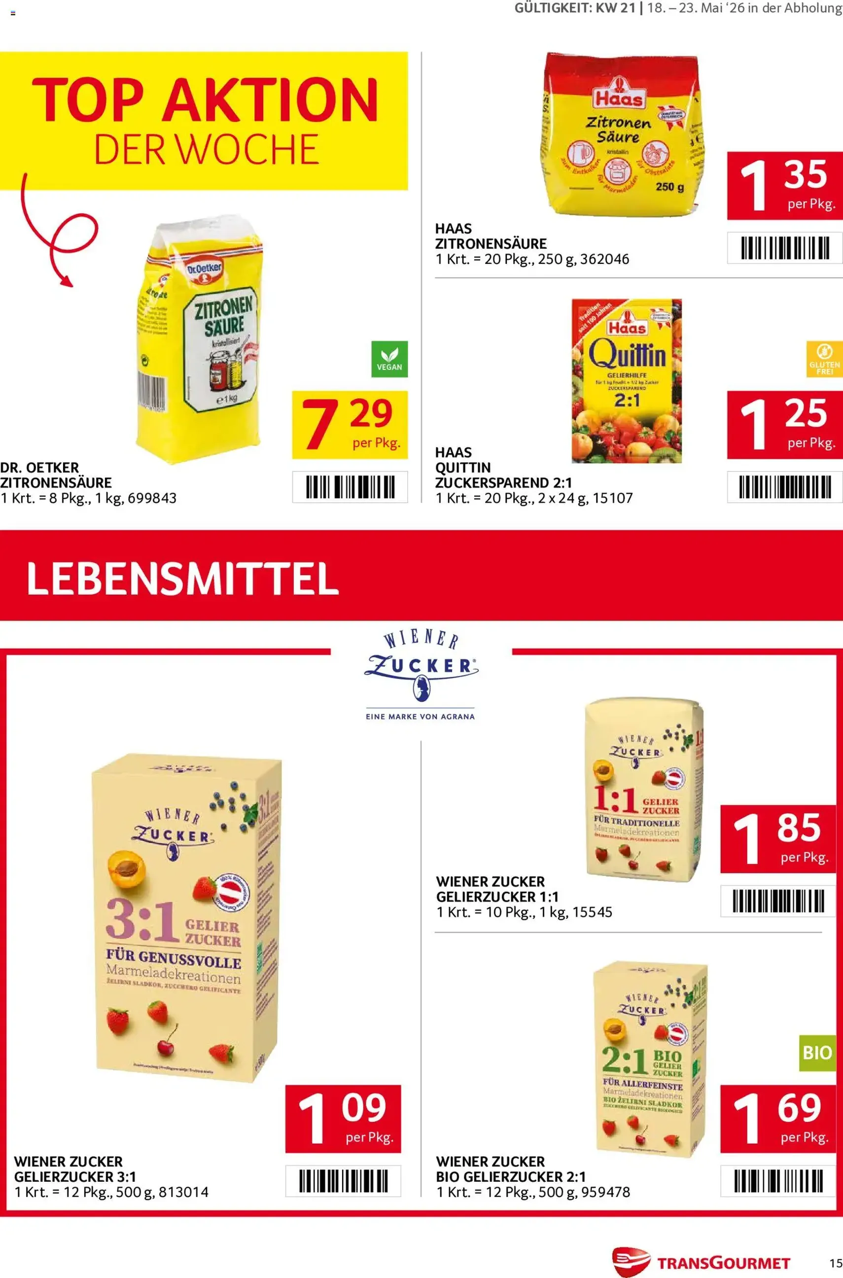 Transgourmet Flugblatt - Gültiger Prospekt ab 18.05.2026, Seite 15 von insgesamt 32