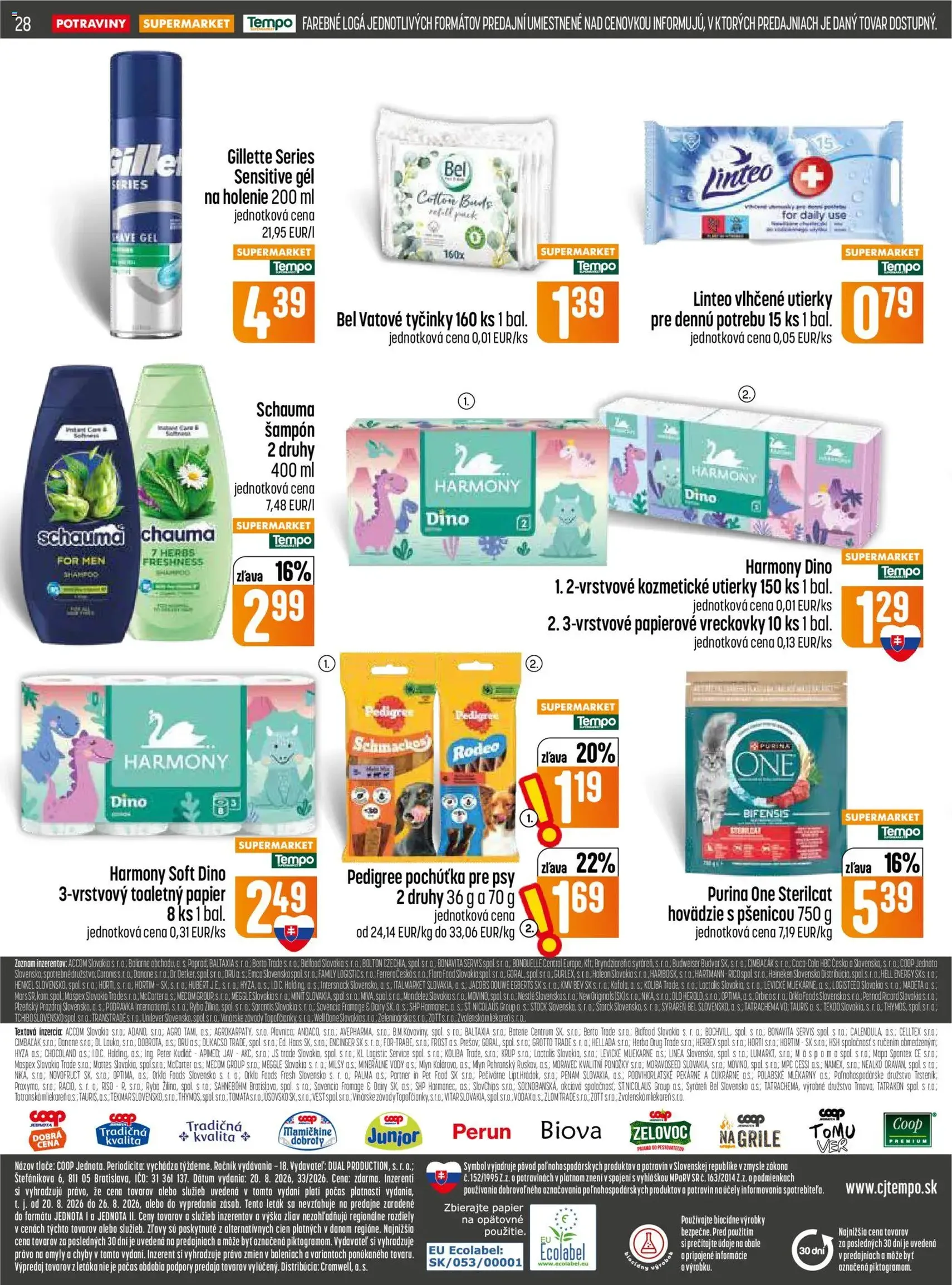 COOP Jednota leták - platný leták od 20.08.2026 strana 28 z 32