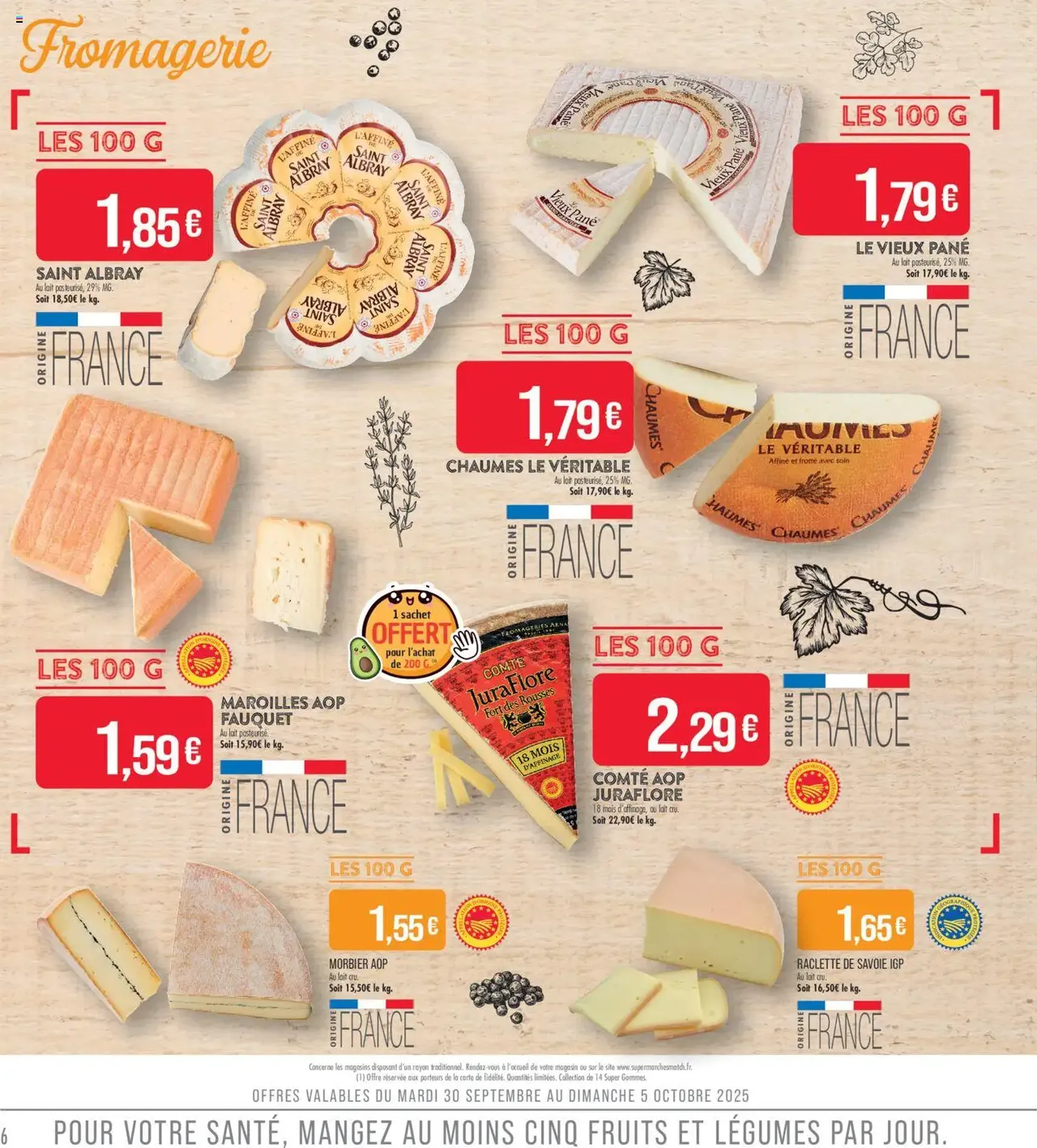 Match Supermarché catalogue - brochure valable à partir du 30/09/2025, page 6 sur 26