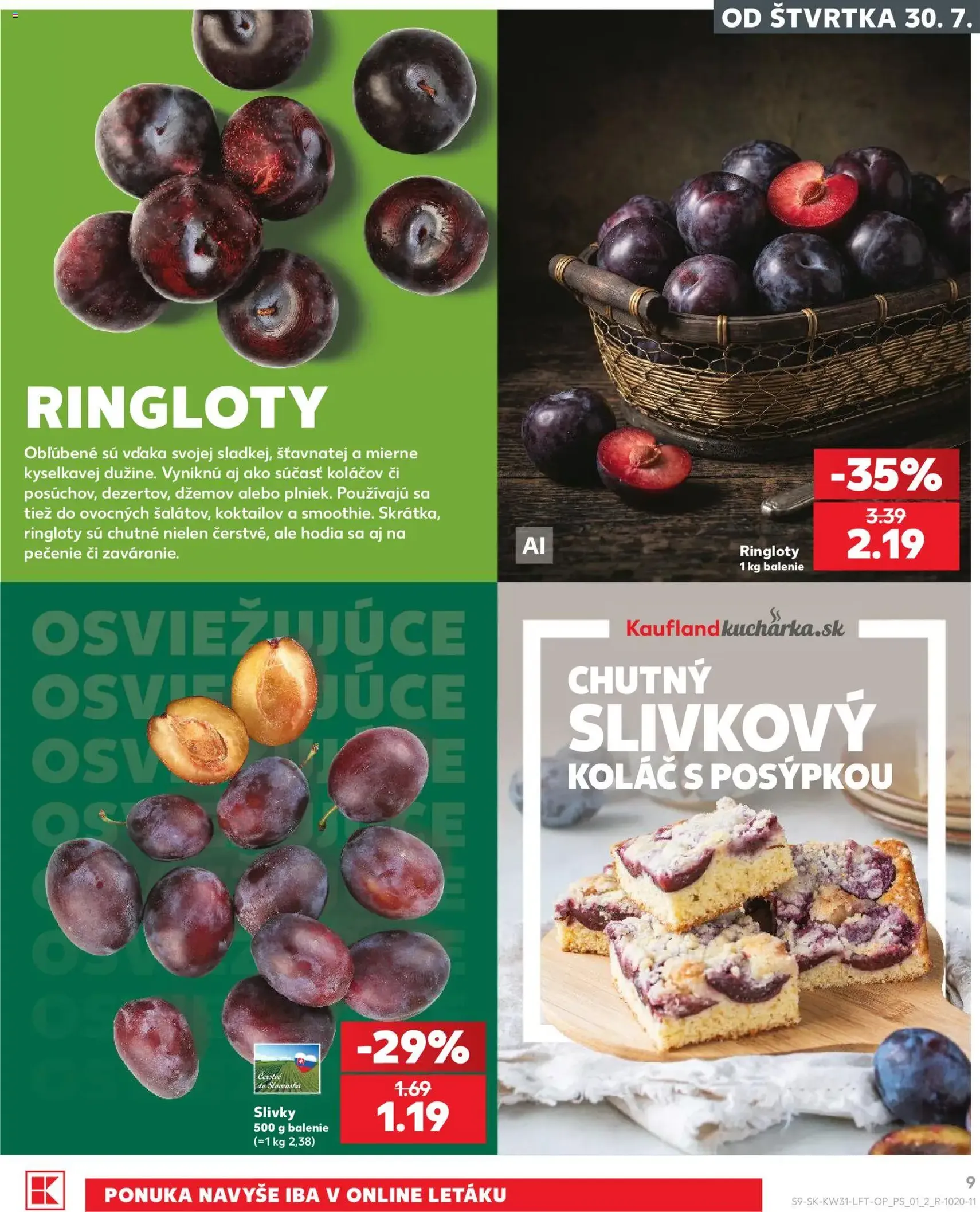 Kaufland SK akciós újság - 2026.07.30. érvényes szórólap 9 oldal 74 oldalból