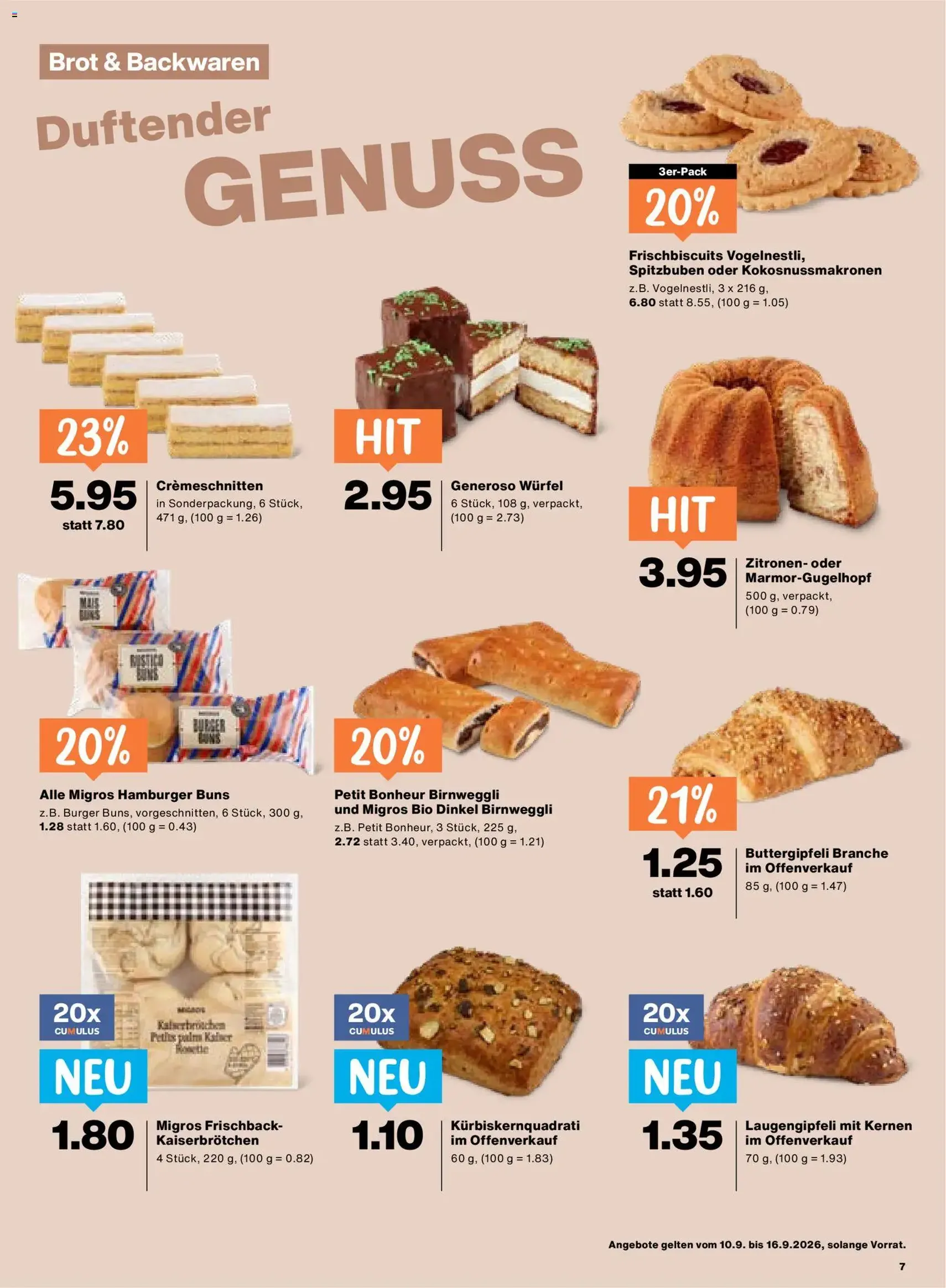 Migros aktionen - Gültiger Prospekt ab 10.09.2026, Seite 7 von insgesamt 24