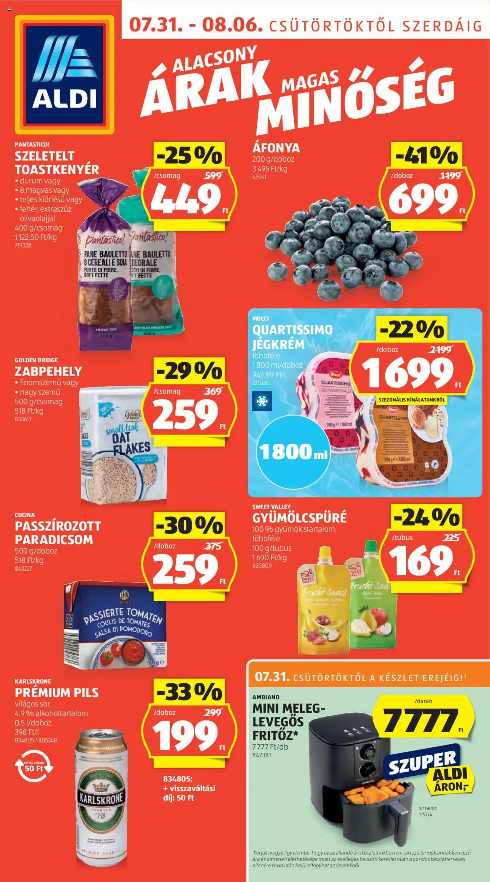Aldi Akciós újság - 2025.07.31. érvényes szórólap 1 oldal 54 oldalból Aldi Akciós újság - 2025.07.31. érvényes szórólap 1 oldal 54 oldalból