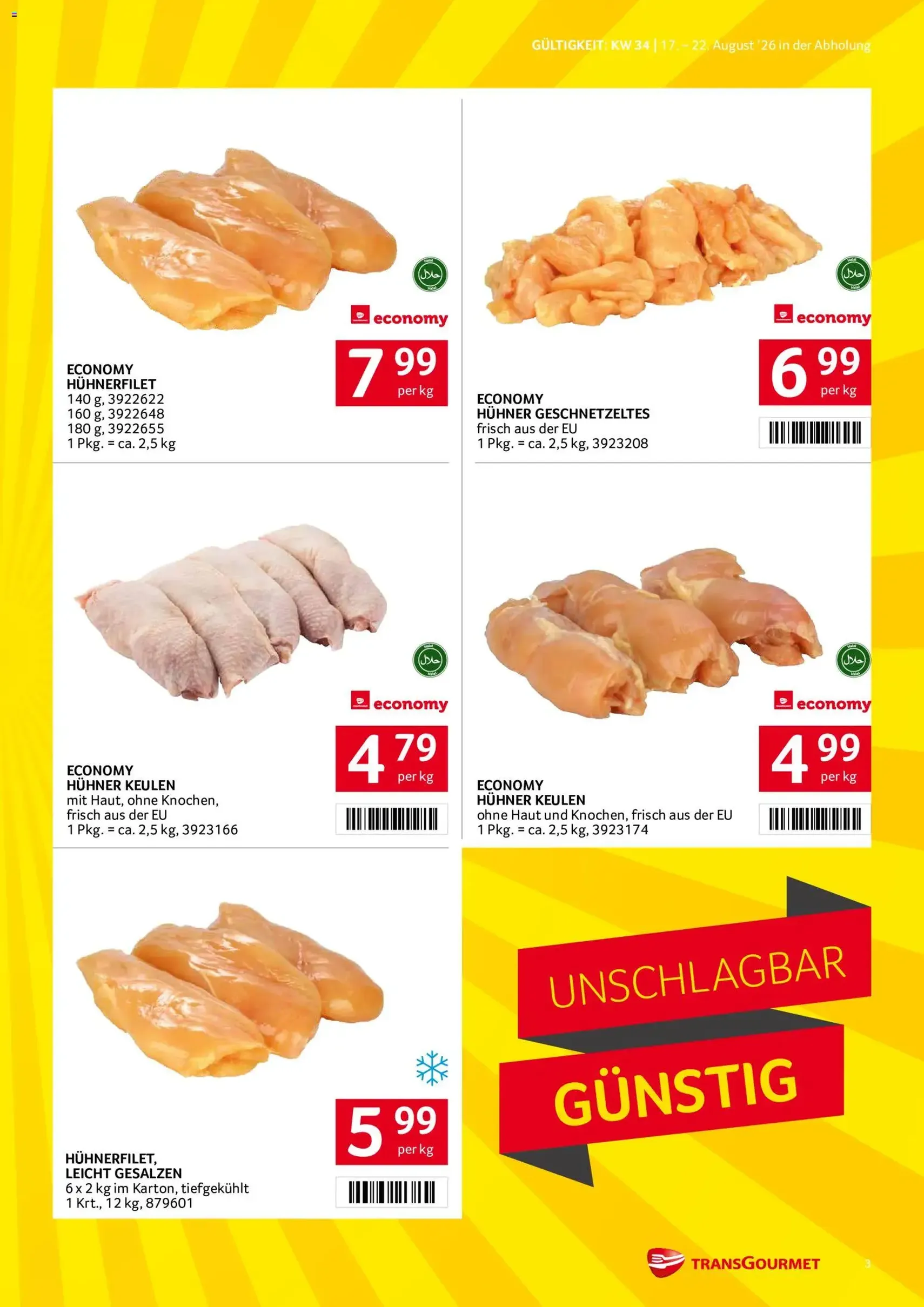 Transgourmet Flugblatt - Gültiger Prospekt ab 17.08.2026, Seite 3 von insgesamt 27