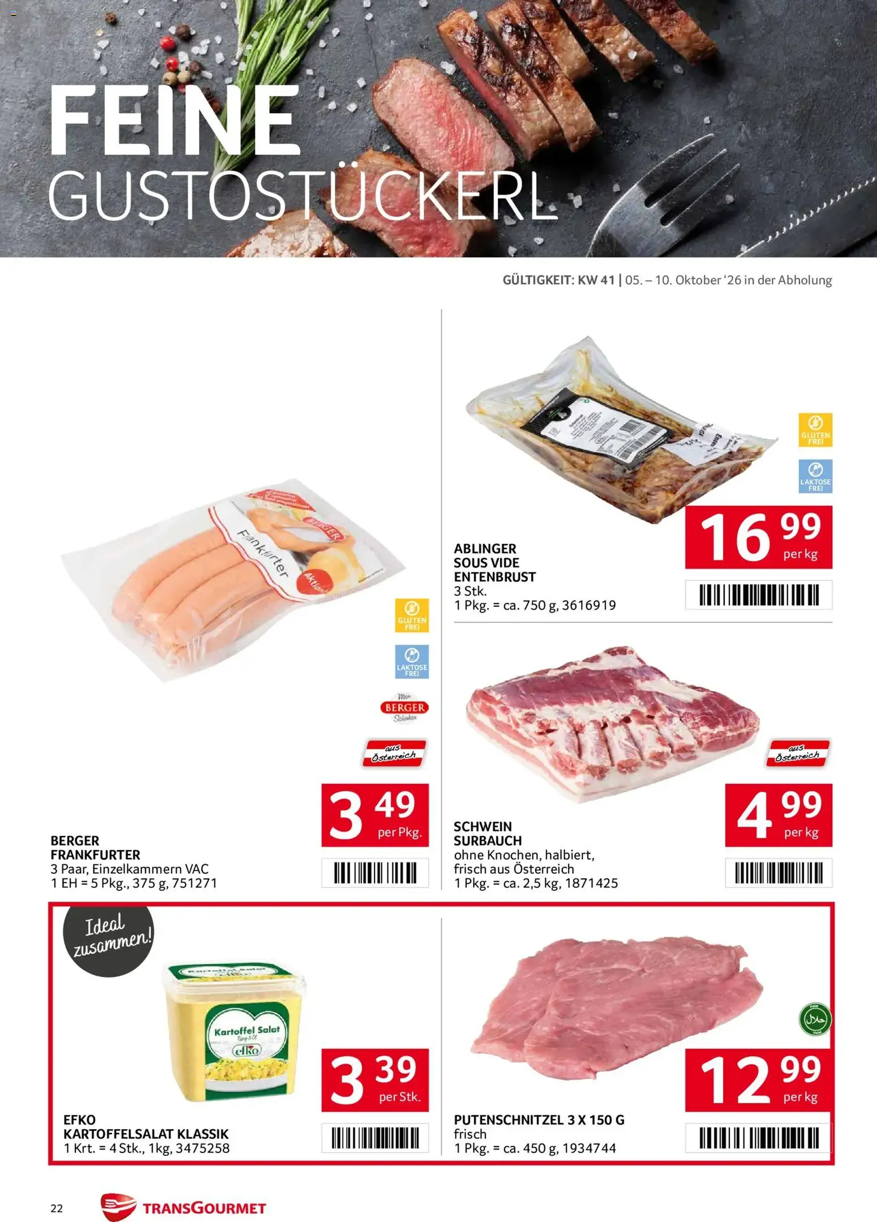 Transgourmet Flugblatt - Gültiger Prospekt ab 05.10.2026, Seite 22 von insgesamt 28