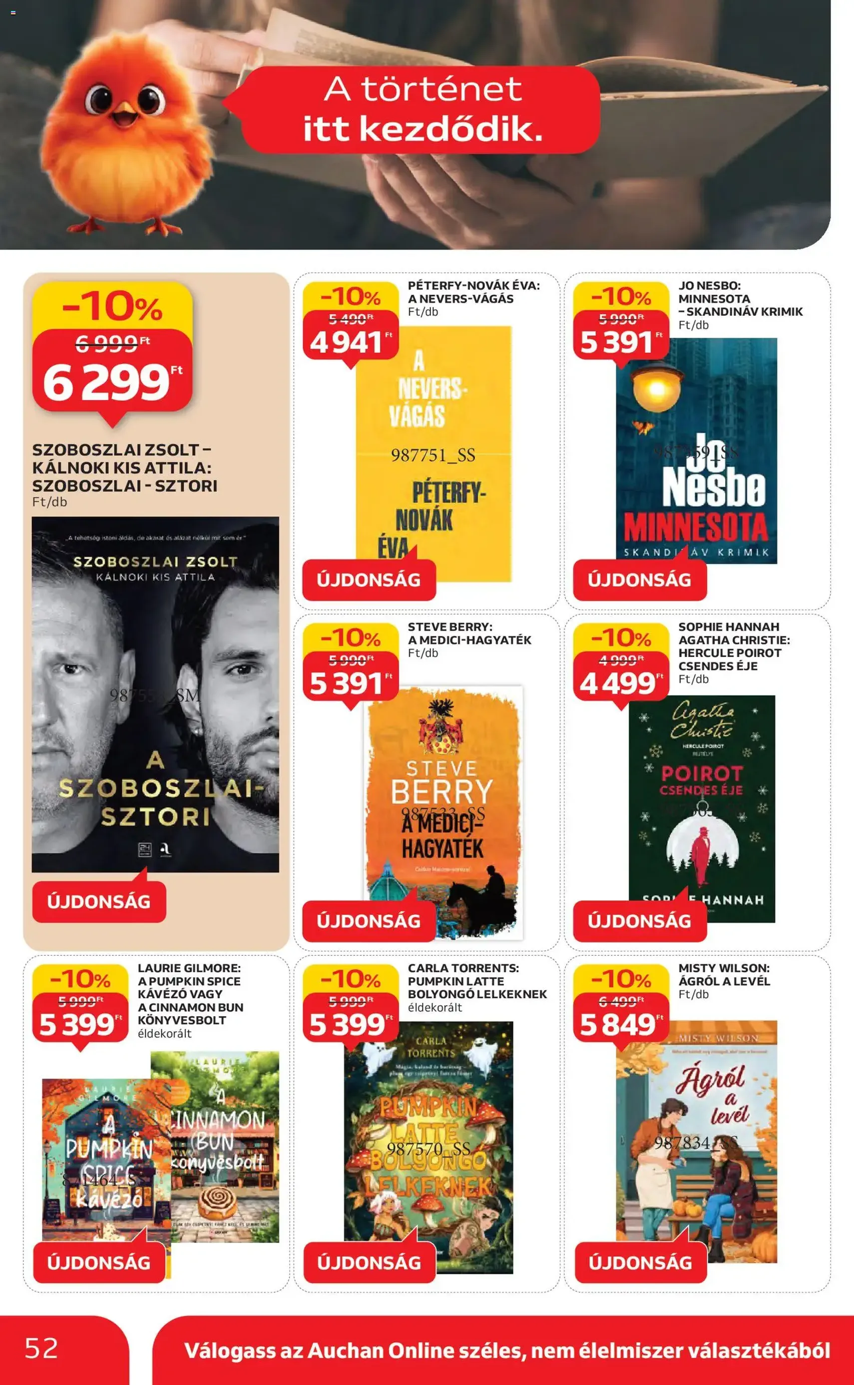 Auchan Akciós újság - 2025.10.30. érvényes szórólap 52 oldal 58 oldalból Auchan Akciós újság - 2025.10.30. érvényes szórólap 52 oldal 58 oldalból