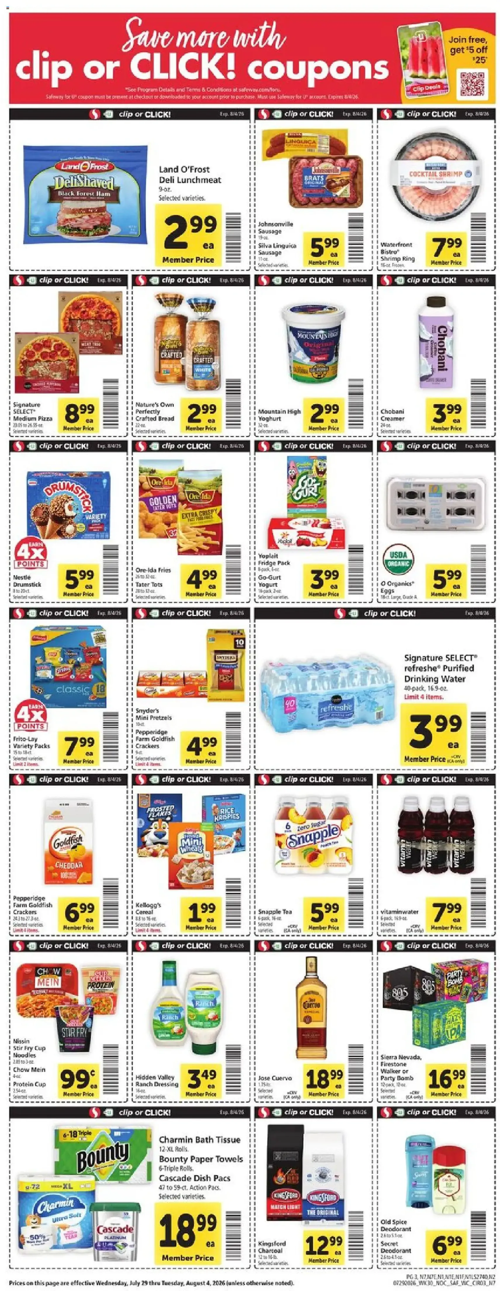 Safeway Weekly Ad - valid flyer from 07/29/2026, page 3 of 10
