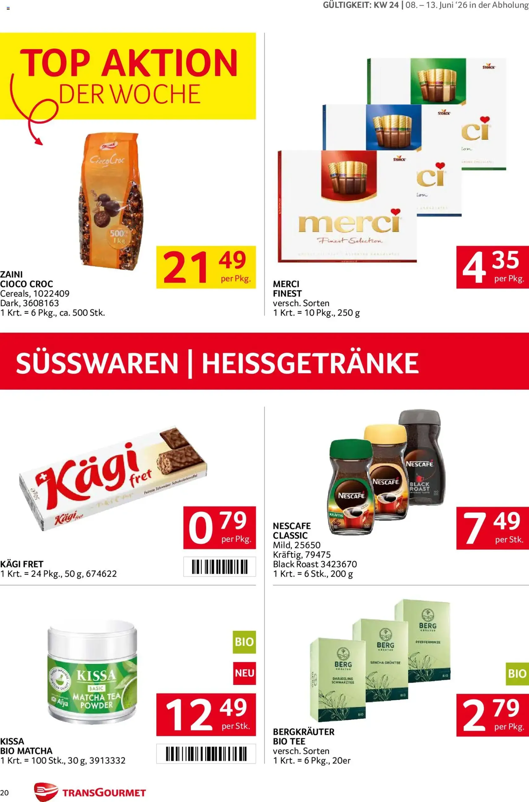 Transgourmet Flugblatt - Gültiger Prospekt ab 08.06.2026, Seite 20 von insgesamt 36