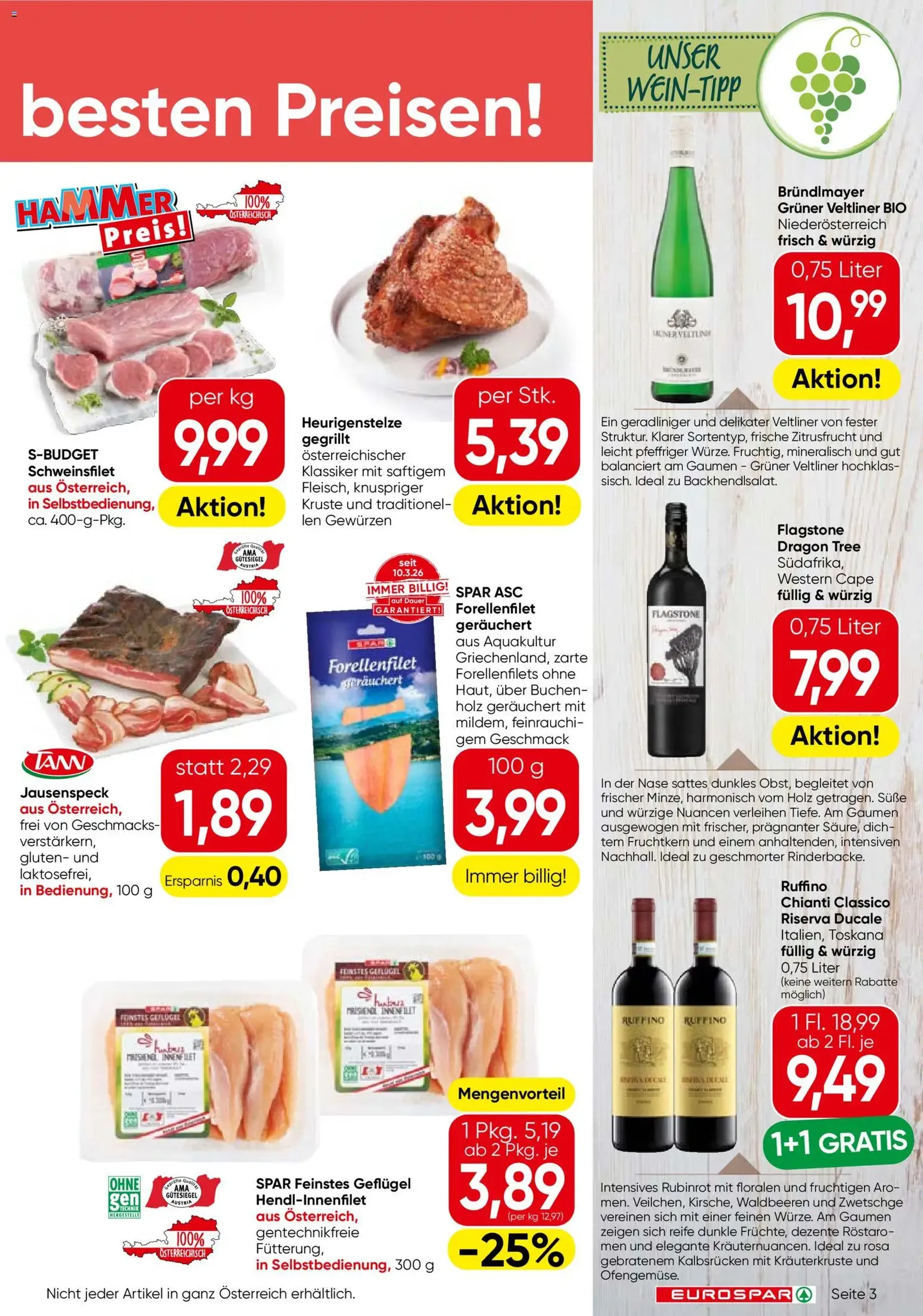 Eurospar Flugblatt - Gültiger Prospekt ab 24.09.2026, Seite 3 von insgesamt 16