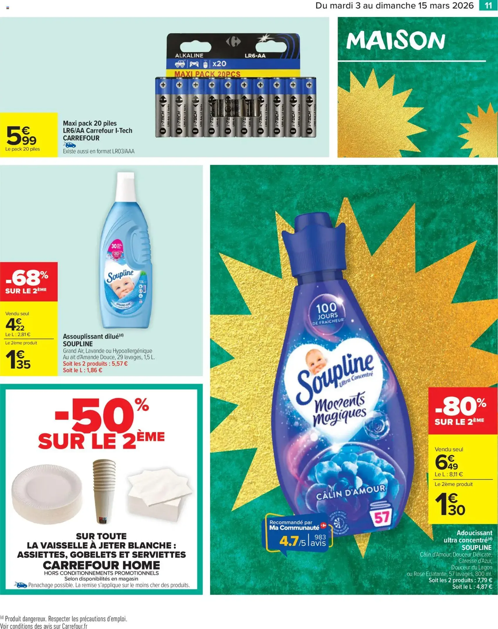 Carrefour Market catalogue de la semaine 10 - brochure valable à partir du 03/03/2026, page 11 sur 14