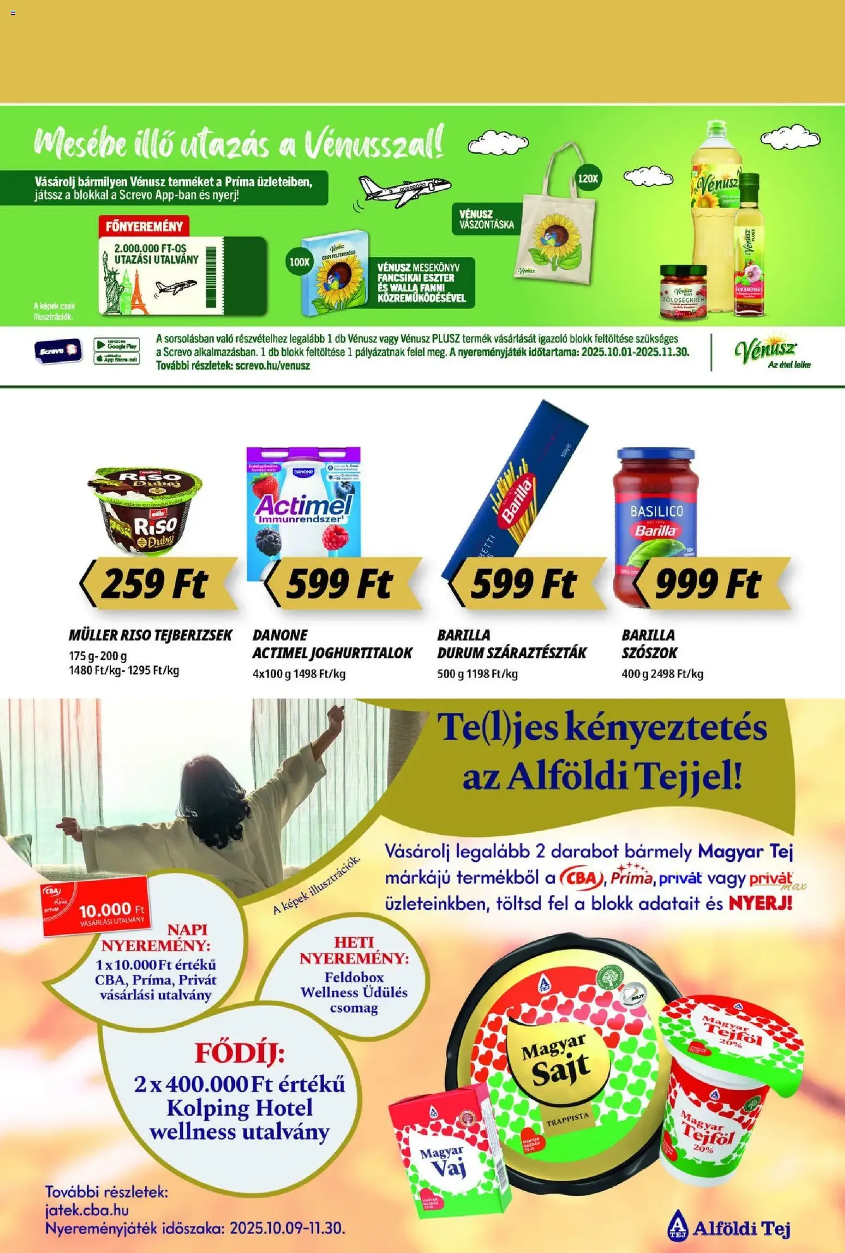 CBA Príma Akciós újság - 2025.11.13. érvényes szórólap 4 oldal 16 oldalból