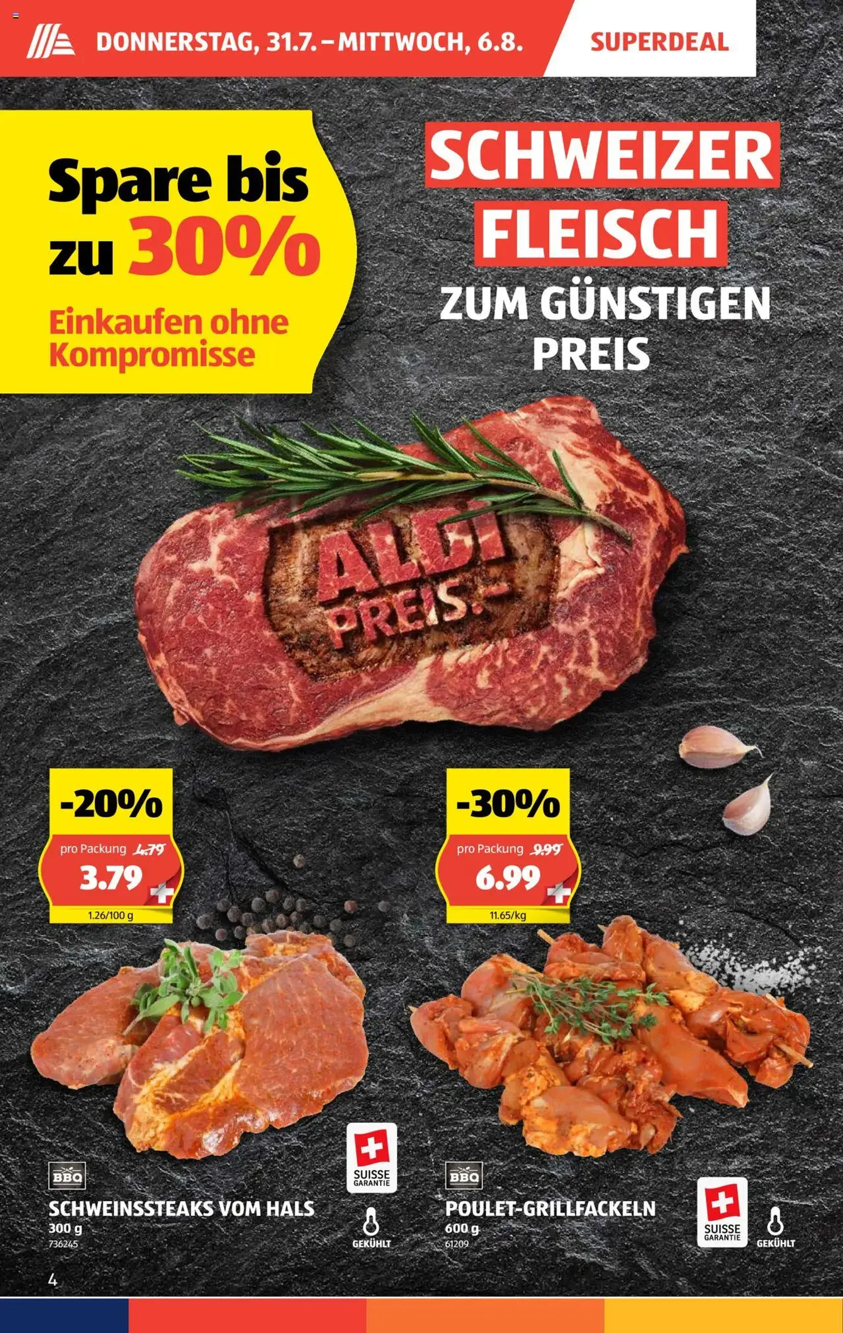 Aldi Aktionen - Gültiger Prospekt ab 31.07.2025, Seite 4 von insgesamt 35 Aldi Aktionen - Gültiger Prospekt ab 31.07.2025, Seite 4 von insgesamt 35