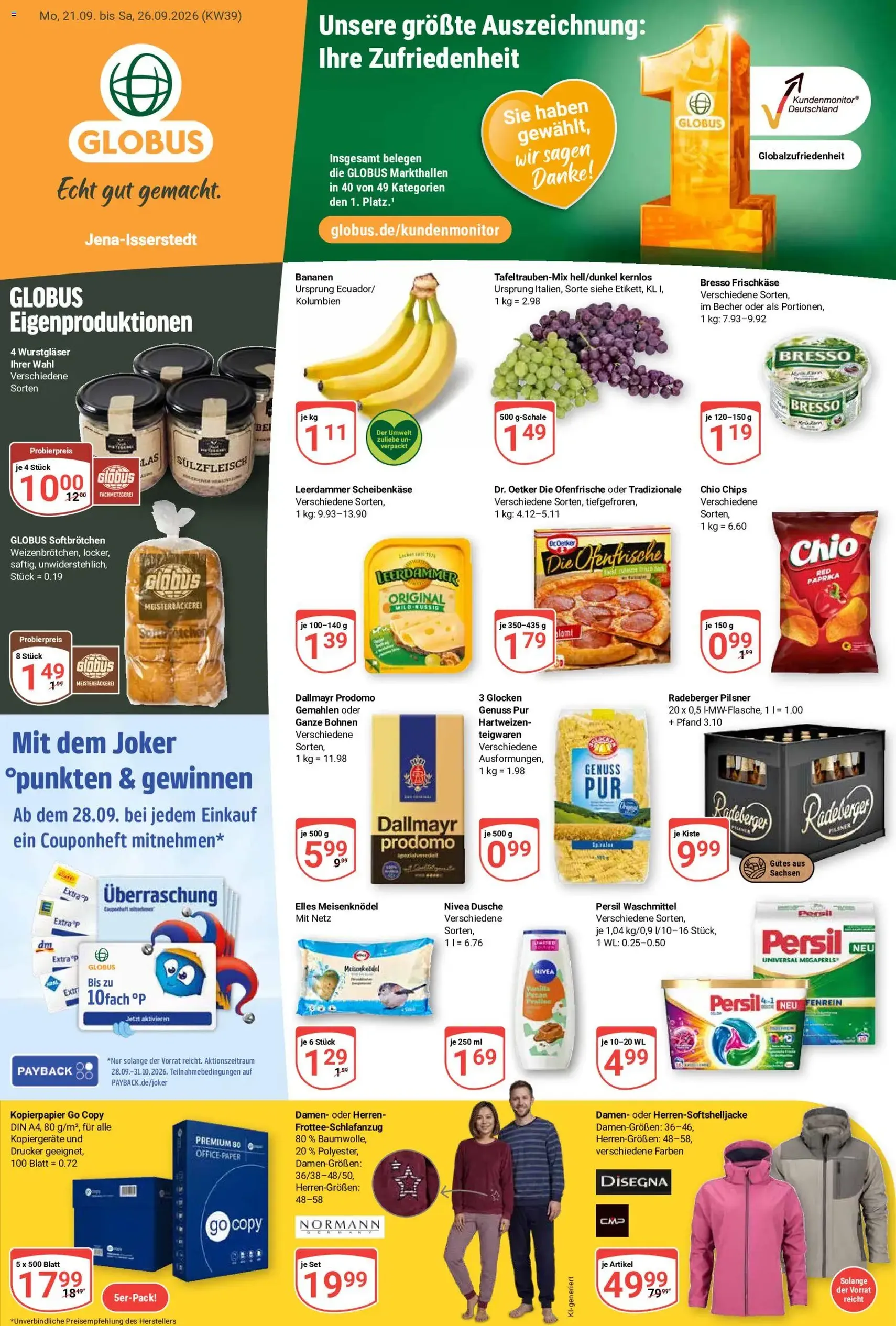 Globus Prospekt - Gültiger Prospekt ab 21.09.2026, Seite 3 von insgesamt 32