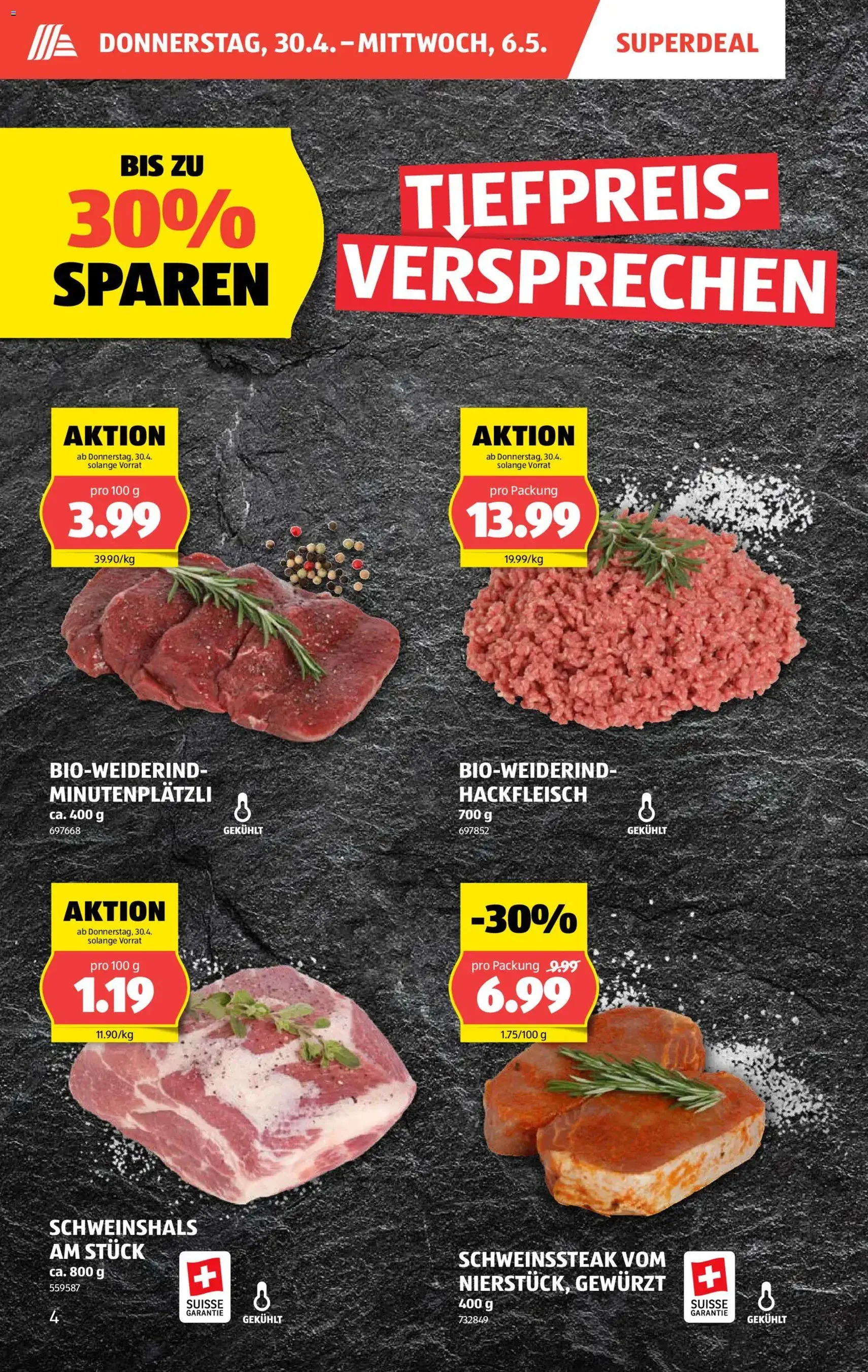 Aldi aktionen - Gültiger Prospekt ab 30.04.2026, Seite 4 von insgesamt 35
