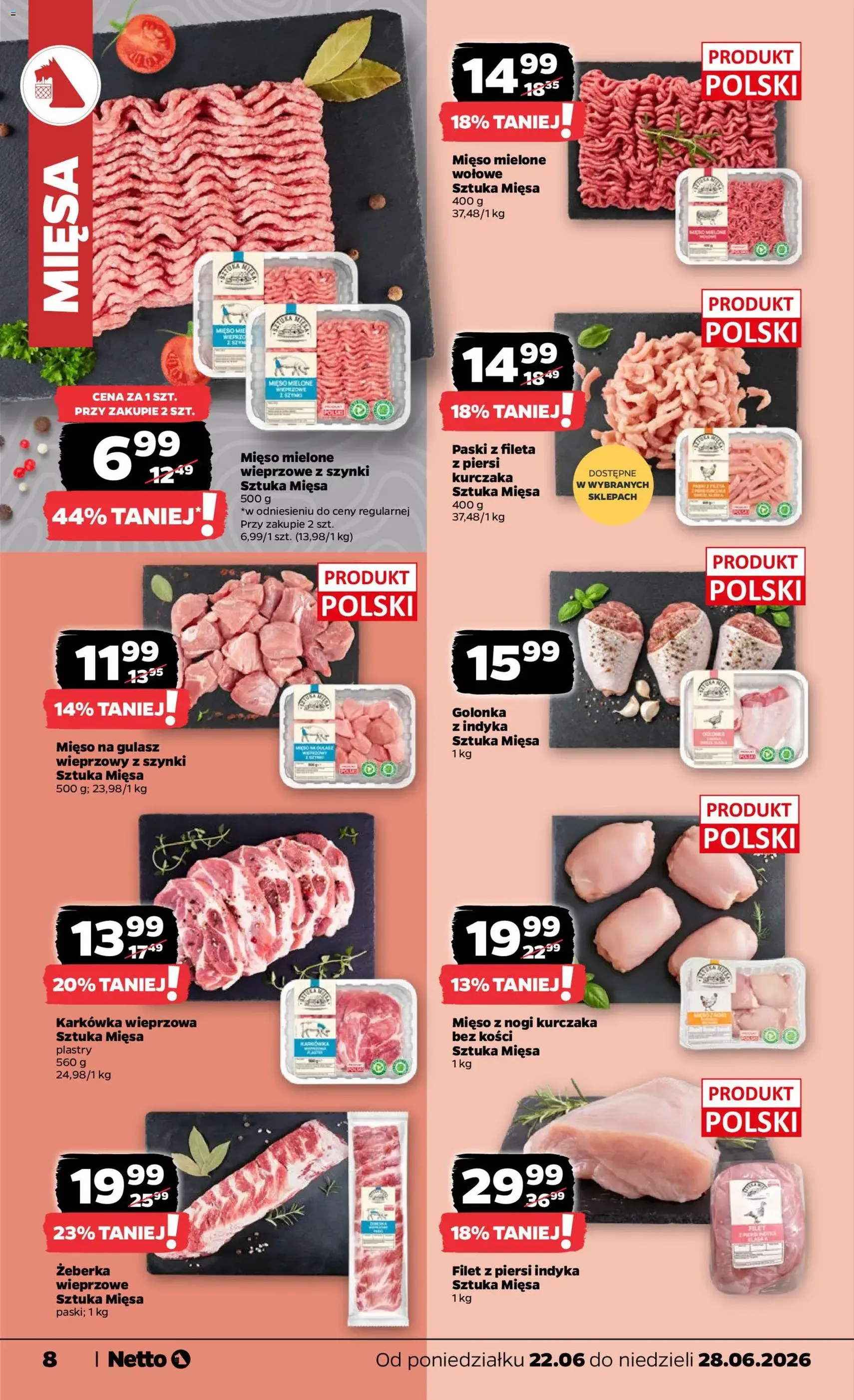 Netto gazetka od poniedziałku spożywcza - ważny gazetka od 22.06.2026 strona 8 z 35