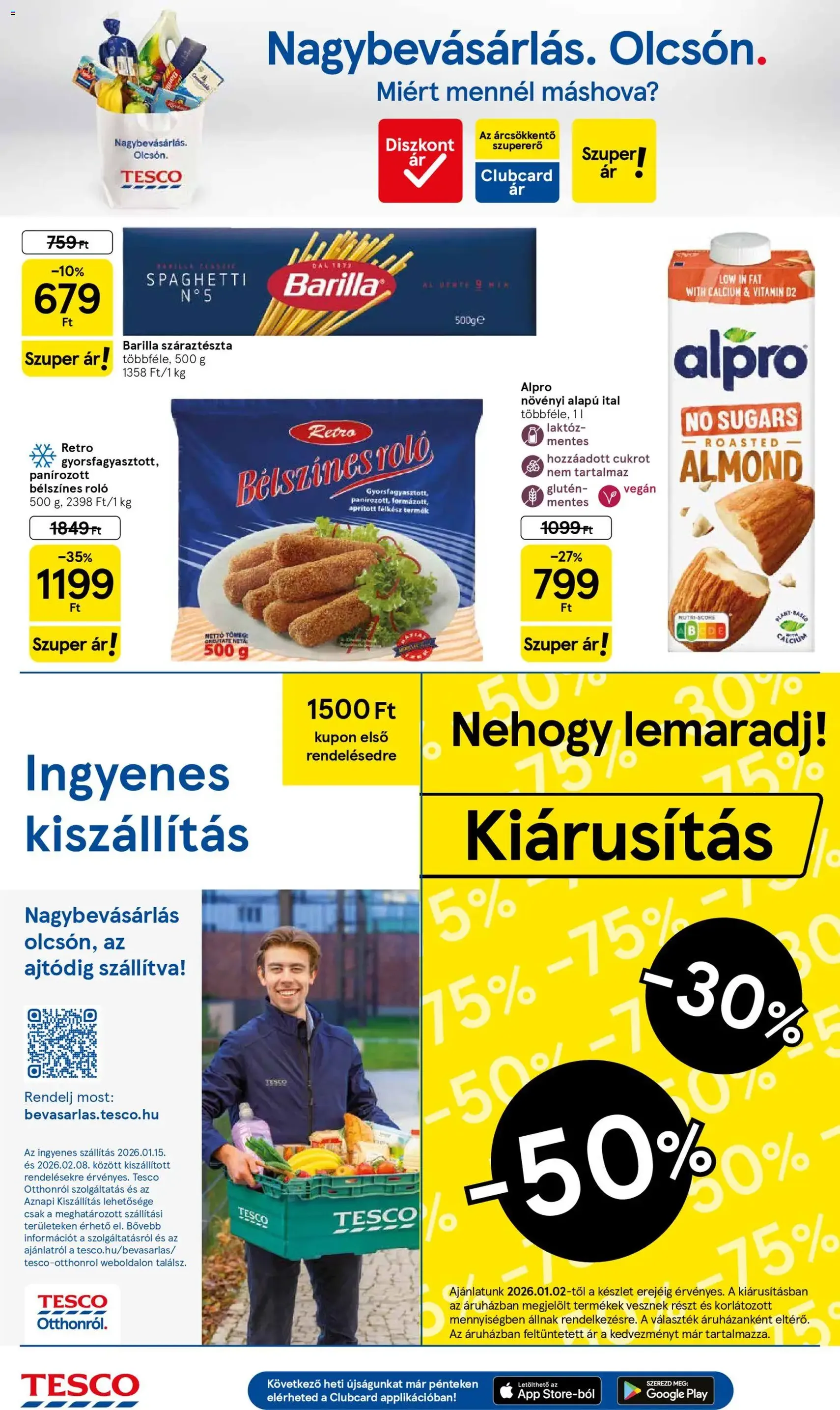 Tesco Hipermarket - Akciós újság - 2026.01.22. érvényes szórólap 12 oldal 28 oldalból