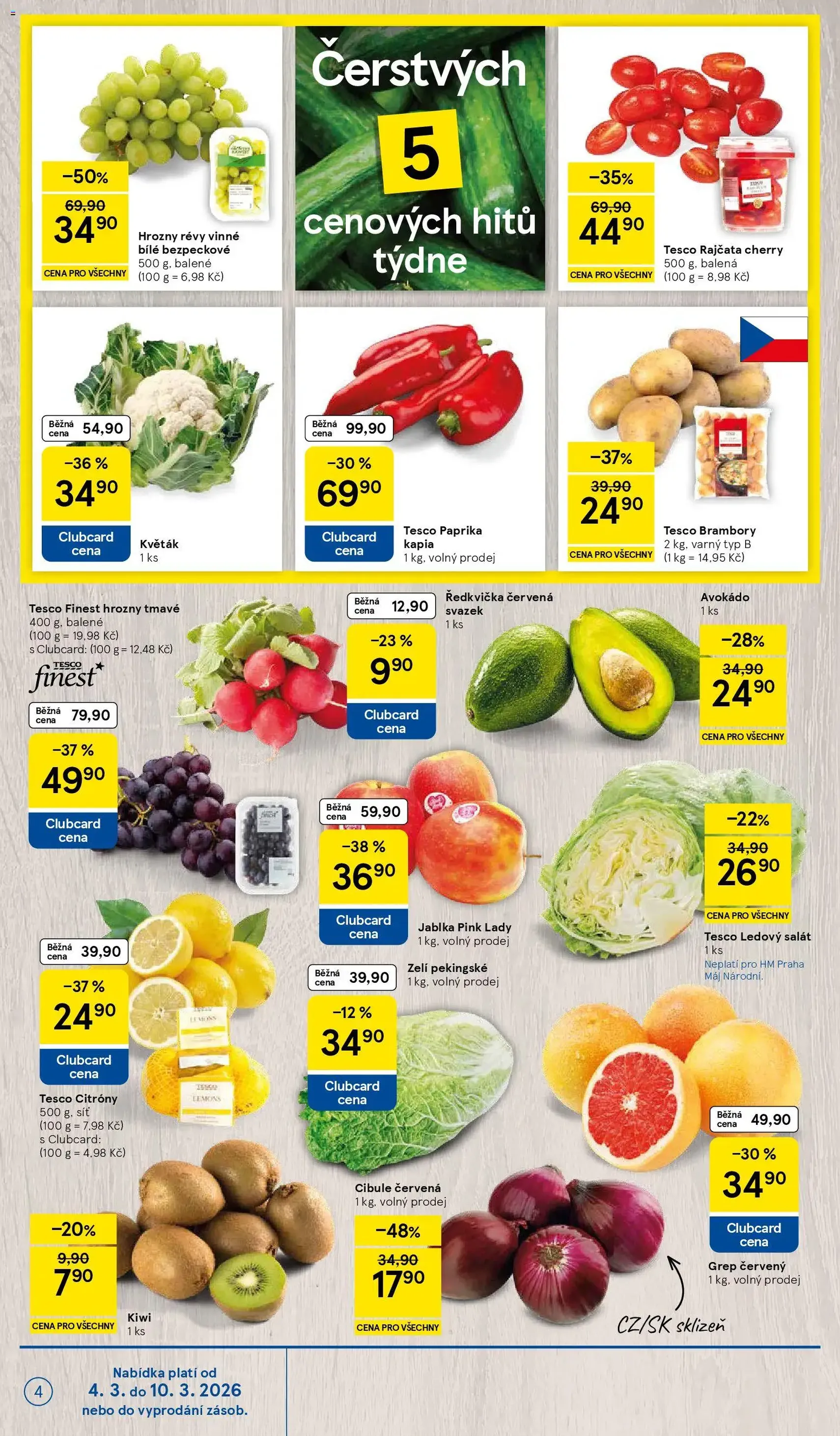Tesco leták - Hypermarket - platný leták od 04.03.2026 strana 4 z 25