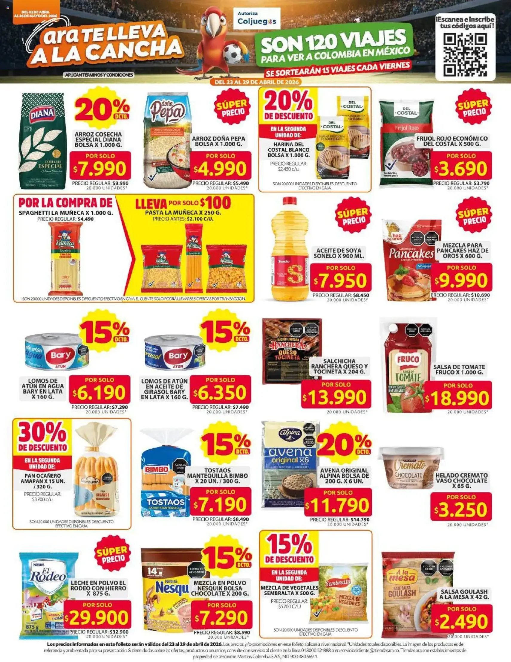 Ara catálogo - Ahorra con precios bajos y ofertas en la canasta familiar | ara - folleto válido desde 02/04/2026 página 2 de 12