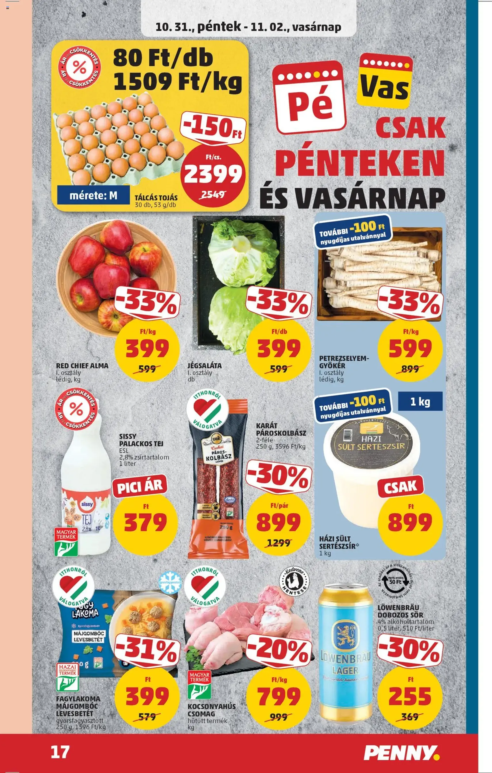 PENNY Akciós újság - 2025.10.30. érvényes szórólap 21 oldal 38 oldalból PENNY Akciós újság - 2025.10.30. érvényes szórólap 21 oldal 38 oldalból