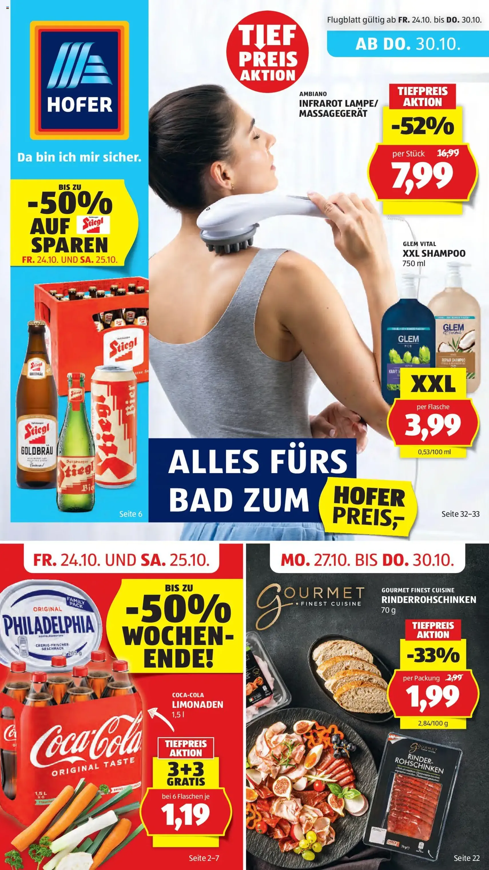 Hofer Flugblatt - Gültiger Prospekt ab 24.10.2025, Seite 1 von insgesamt 45 Hofer Flugblatt - Gültiger Prospekt ab 24.10.2025, Seite 1 von insgesamt 45