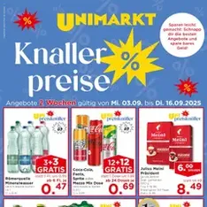 Unimarkt Flugblatt - Prospekt Vorschau gültig ab 03.09.2025