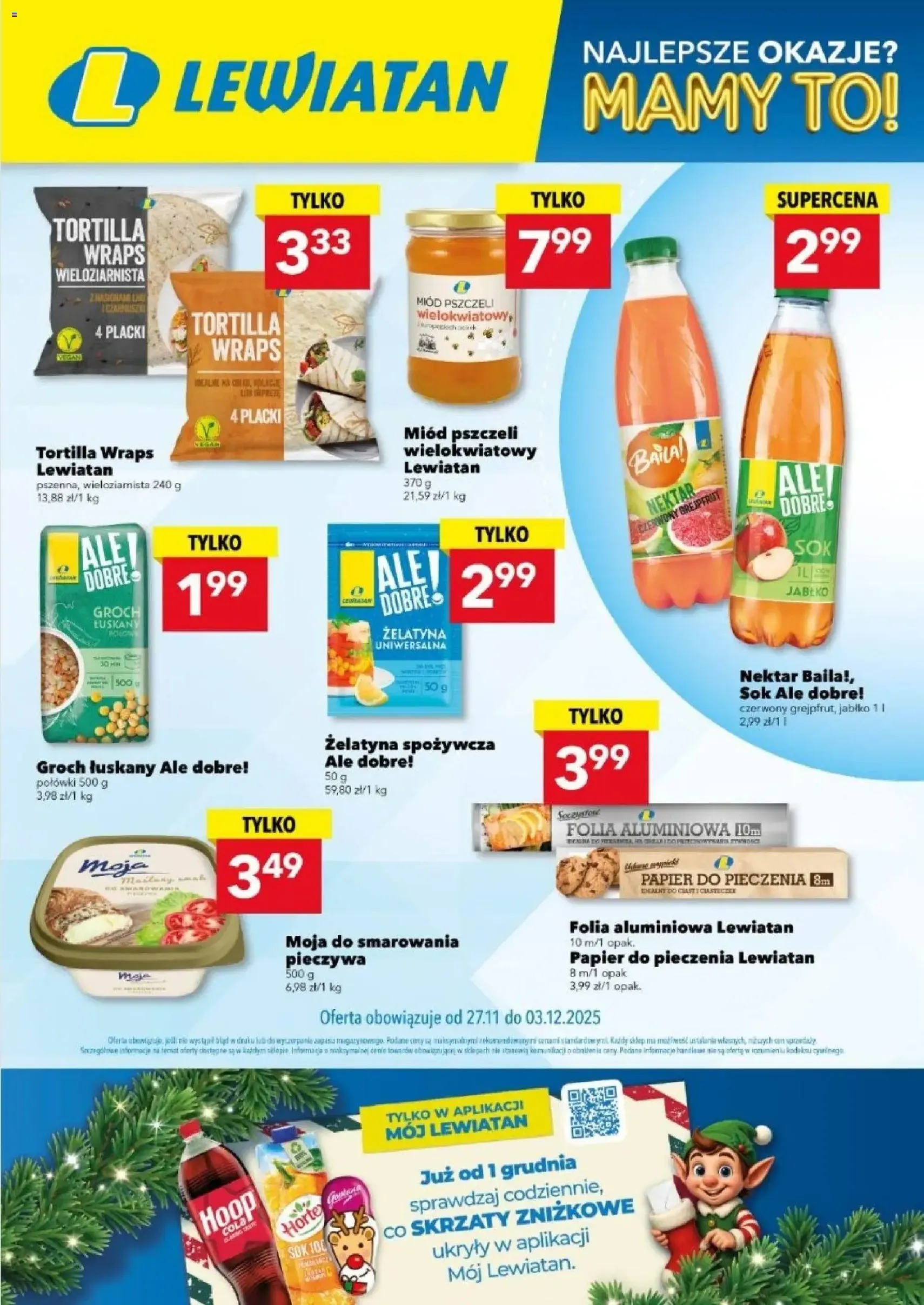 Lewiatan gazetka - Są okazje w Lewiatanie - ważny gazetka od 27.11.2025 strona 1 z 1