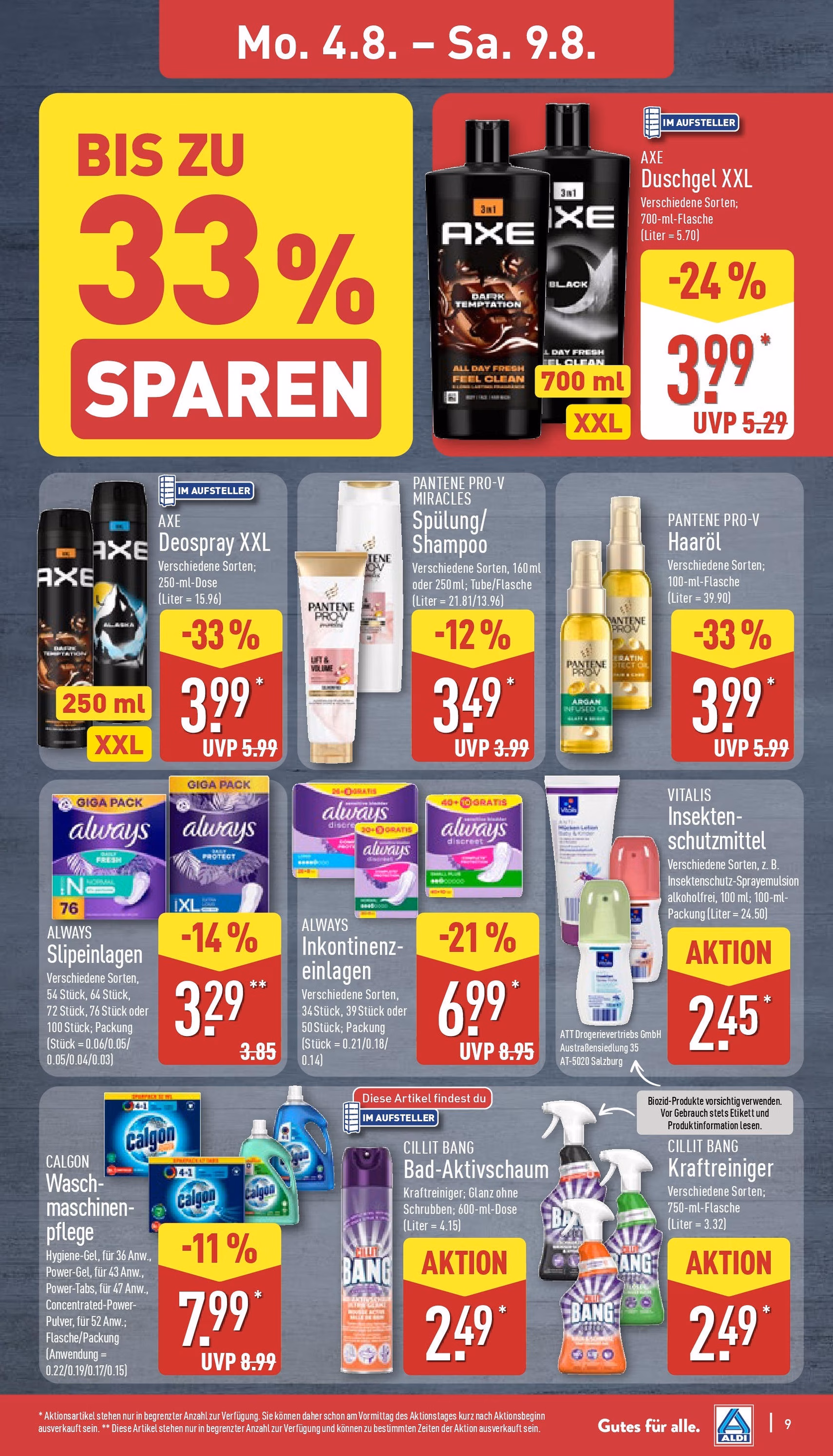 Aldi Prospekt - Gültiger Prospekt ab 04.08.2025, Seite 9 von insgesamt 45