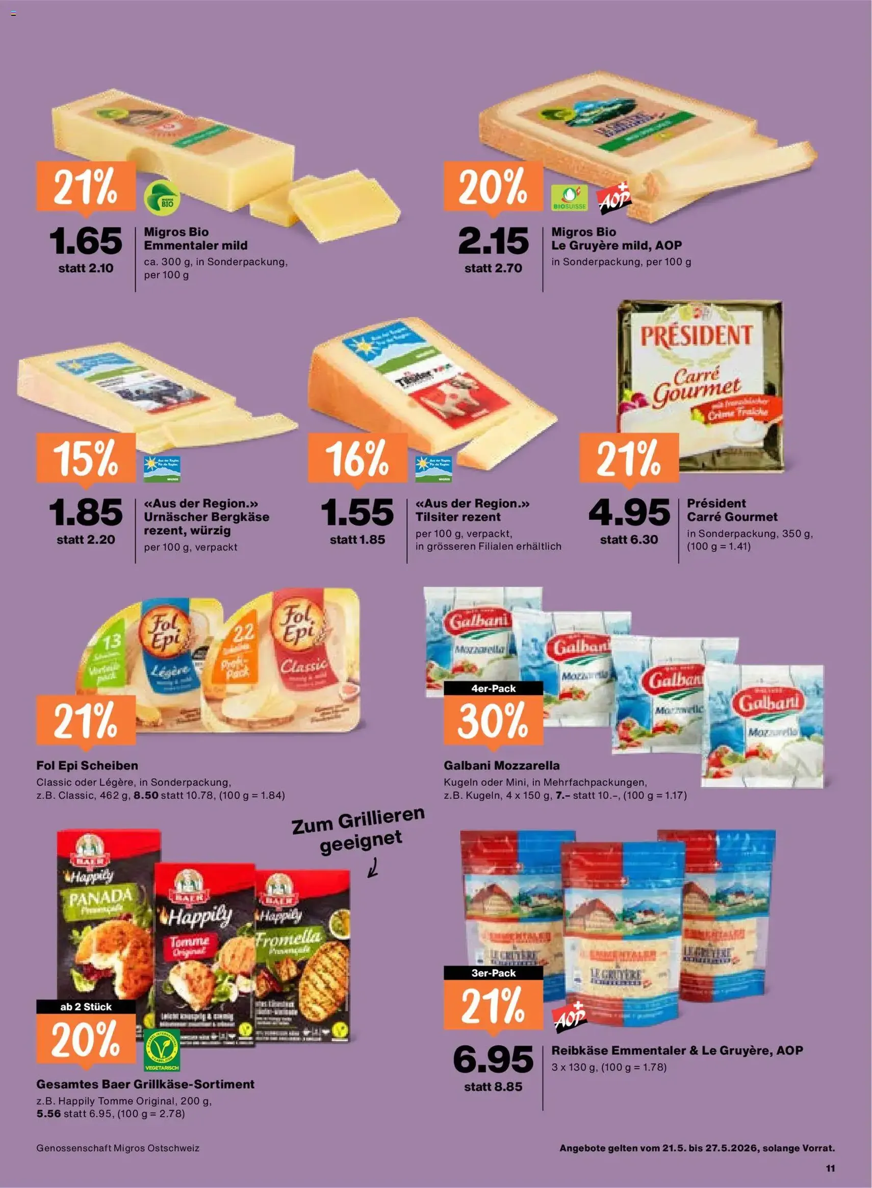 Migros aktionen - Gültiger Prospekt ab 21.05.2026, Seite 11 von insgesamt 24